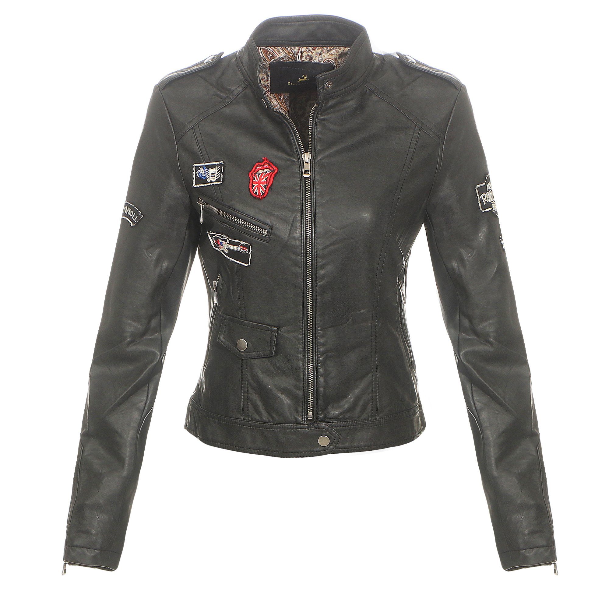 Starshocker Lederimitatjacke SS02 (Vegane Kunstleder Biker günstig online kaufen