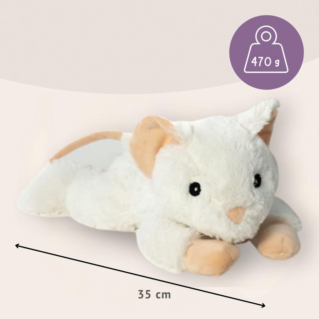 Habibi Plush Wärmekissen Habibi Plush Wärmetier Stofftier 1958 Maus weiß