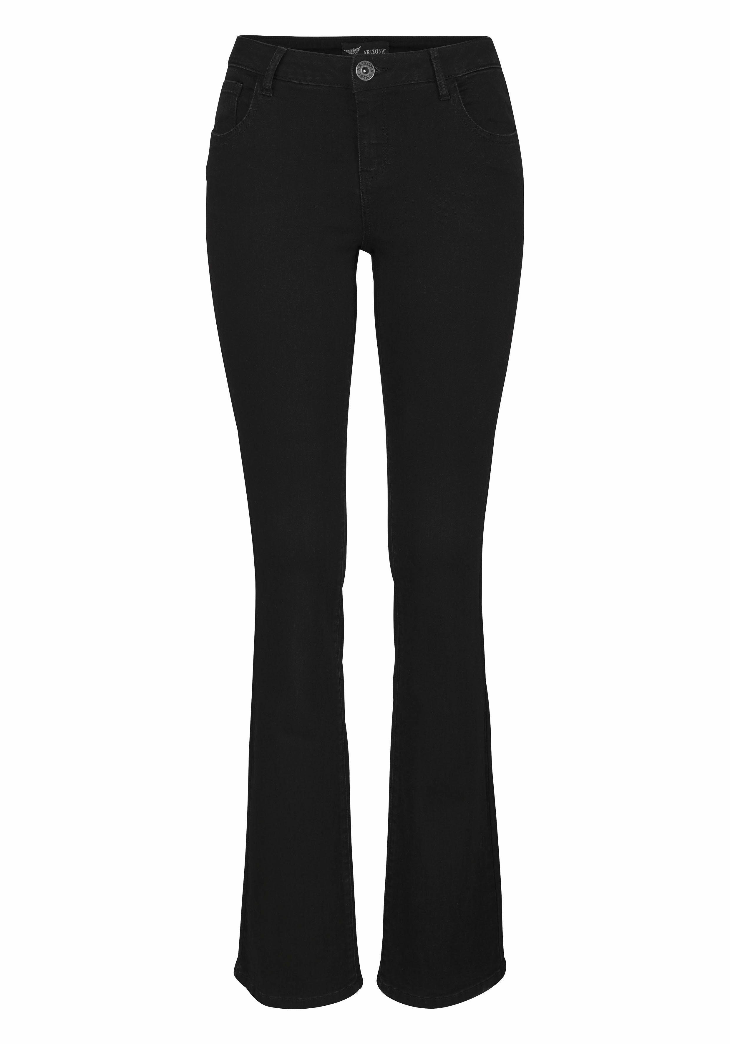 Arizona Bootcut-Jeans Ultra-Stretch normale Passform, Baby-Bootcut, Used-Look-Waschung. Reduzierter Preis € 32,99. Unverbindliche Preisempfehlung € 39,99, (€ 32,99 pro 1 Stk)