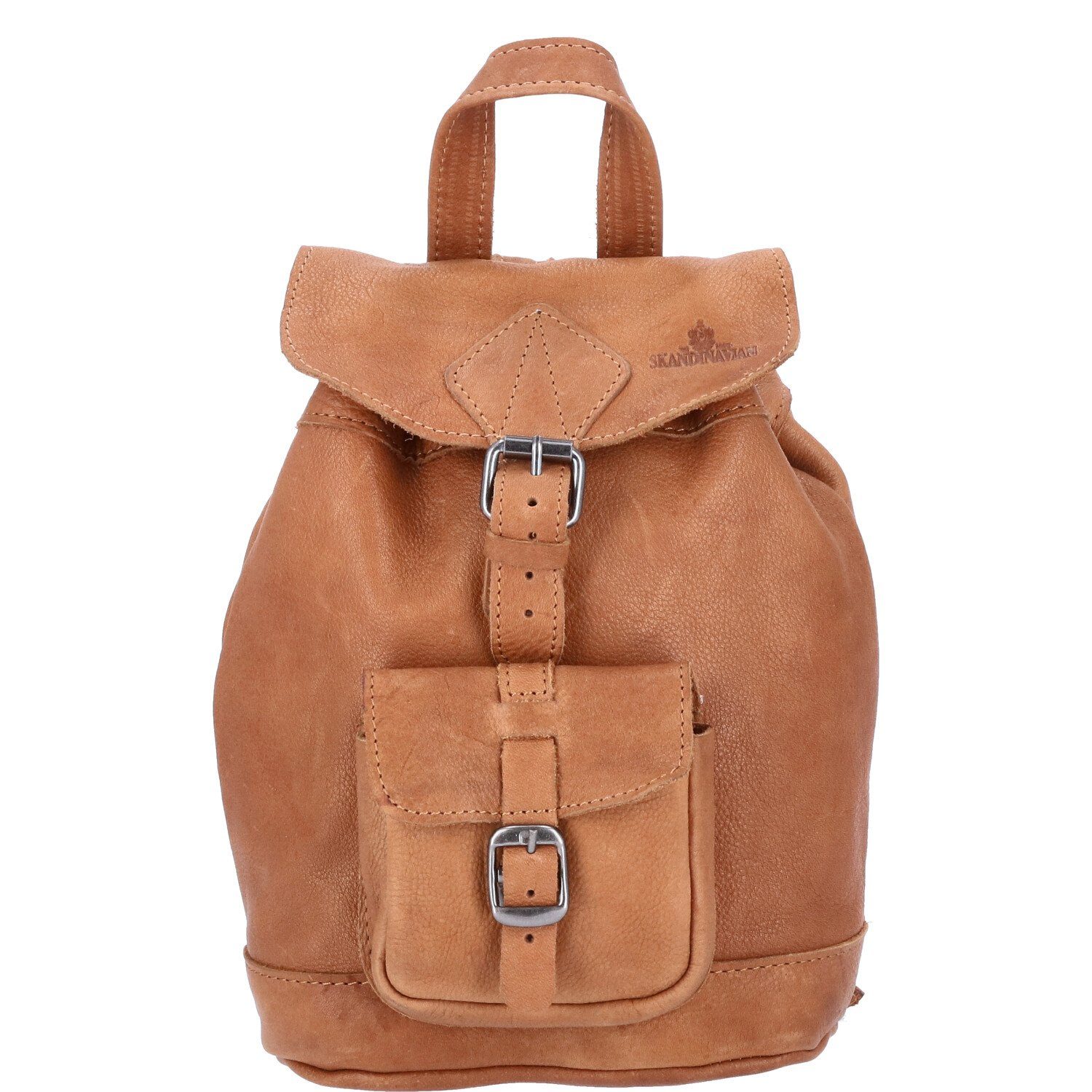 Skandinavian Leder (Stück, cognac The The Rucksack Stück) Mini Skandinavian Brand Damen Rucksack Brand