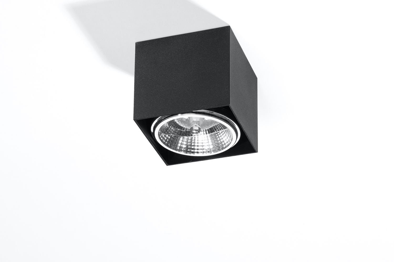 Licht-Erlebnisse Deckenleuchte GELLIA, ohne Leuchtmittel, Deckenspot Schwarz Aluminium klein B:12cm Wohnzimmer Flur Küche