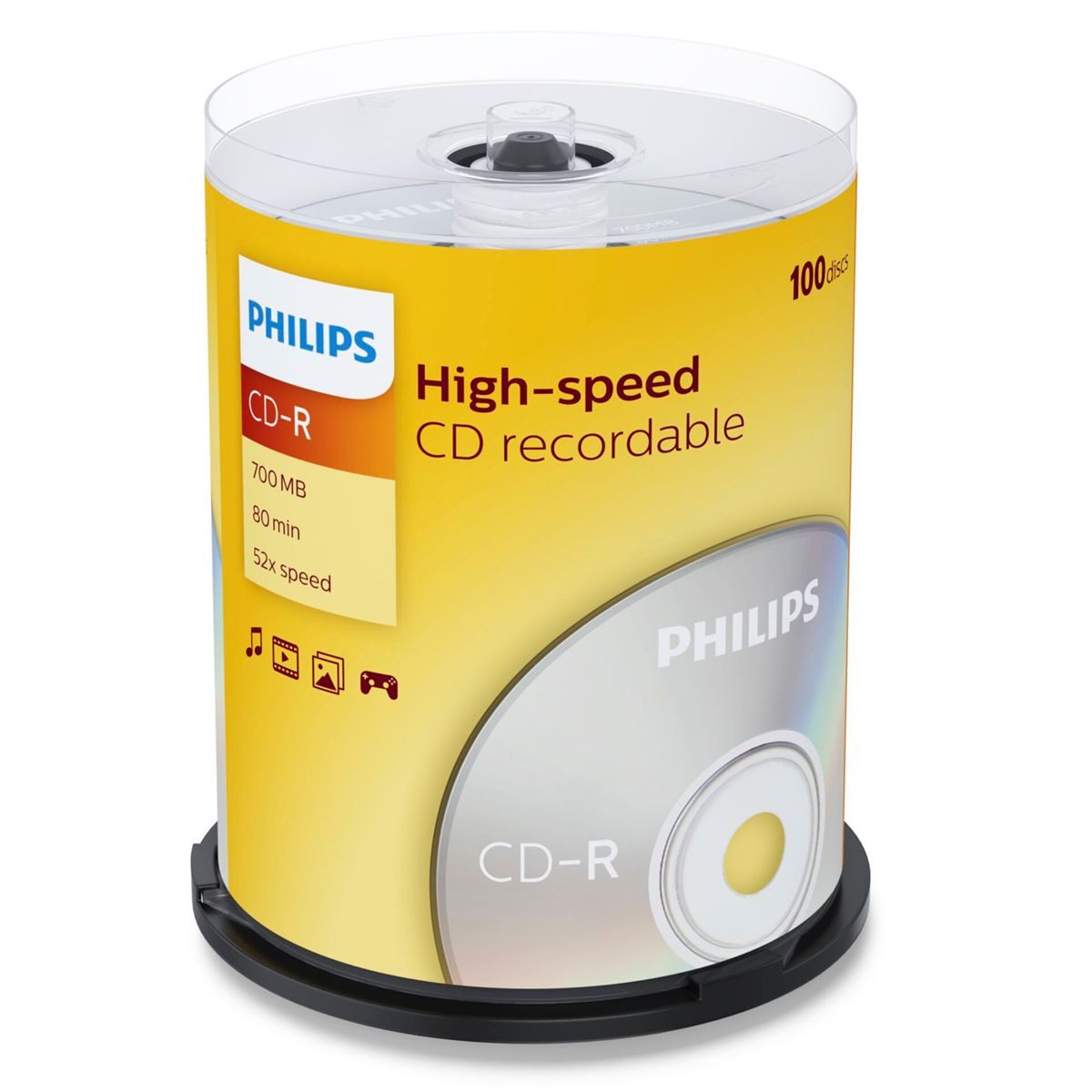 Philips CD-Rohling 1x100 CD-R 80Min 700MB 52x SP