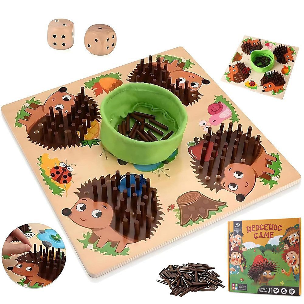 CLTYQ Lernspielzeug Holz Igel Steckspiel, Montessori günstig online kaufen
