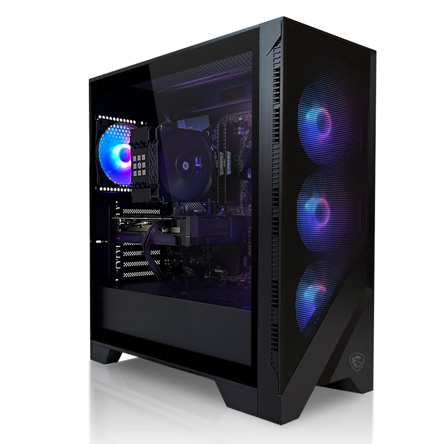 SYSTEMTREFF Basic Gaming-PC (AMD 7600X 7600X, Radeon RX 6500 XT, 16 GB RAM, Luftkühlung)