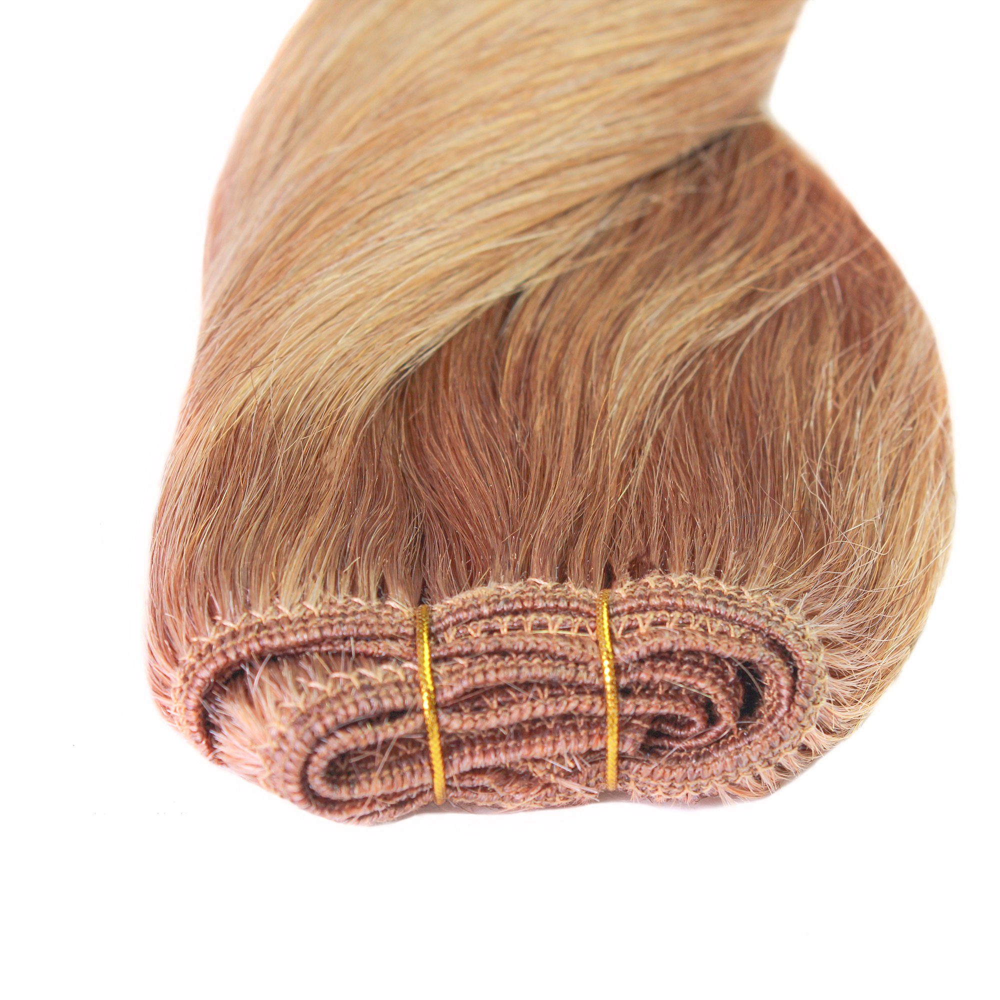 hair2heart Echthaar-Extension Premium Echthaartresse #8/01 Hellblond Natur-Asch 30cm