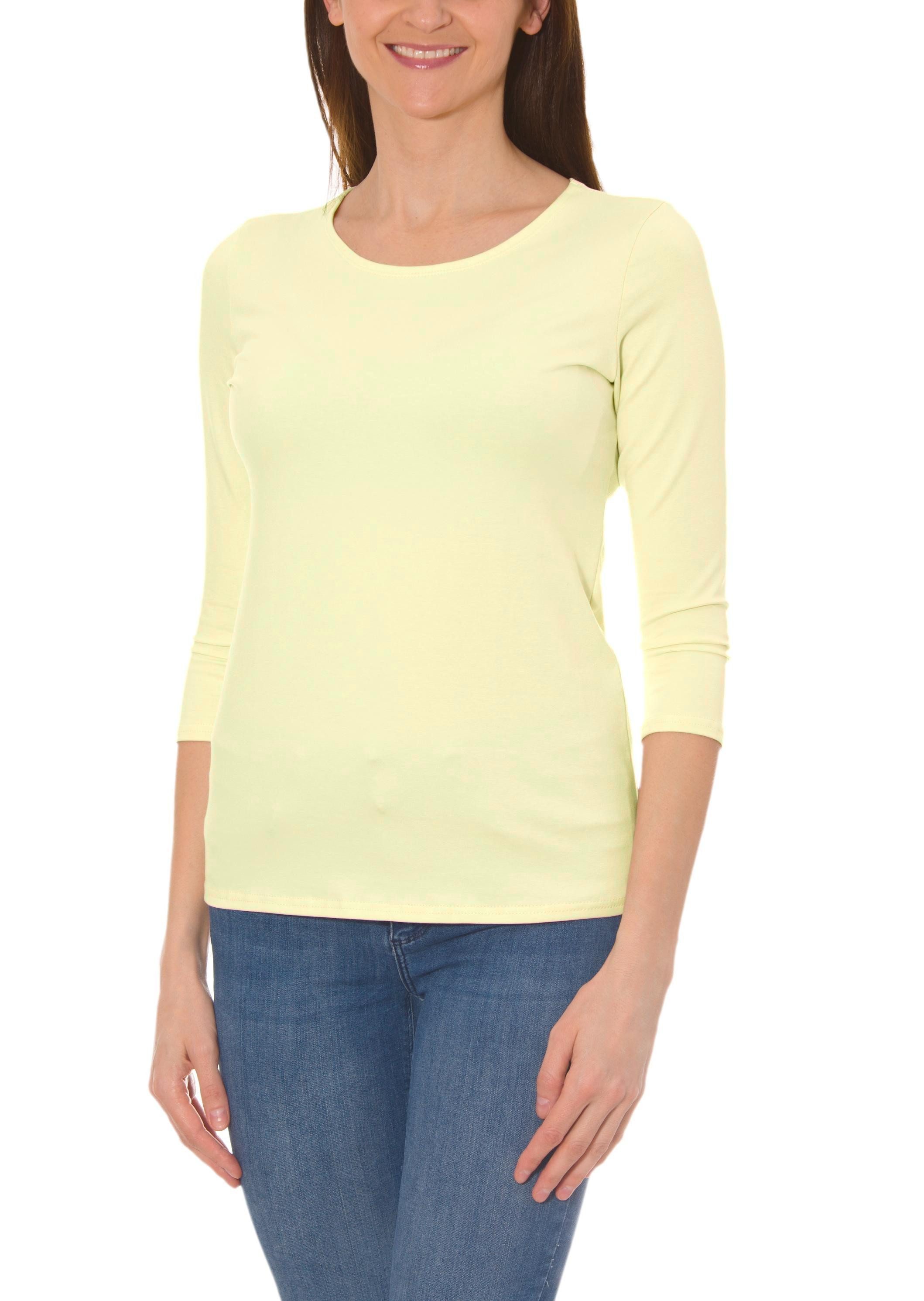 Alkato Longshirt Alkato Damen Shirt 3/4 günstig online kaufen
