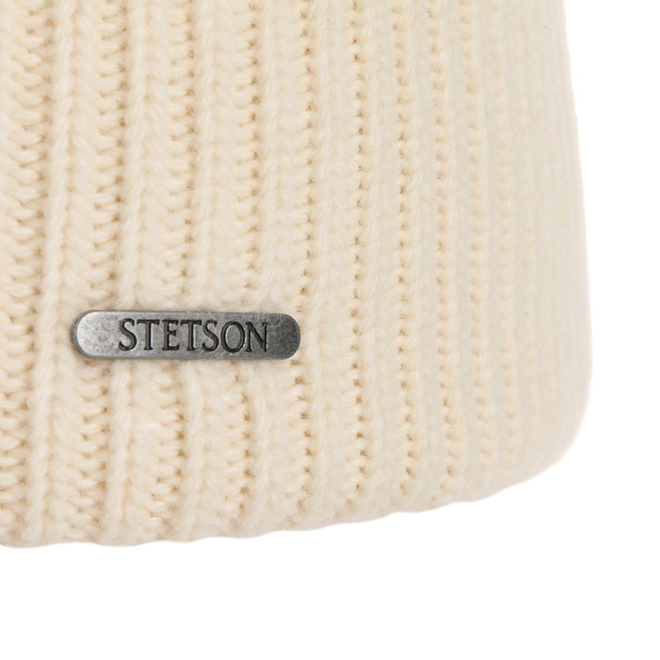 Stetson Beanie (1-St) Mütze mit Made in Italy cremeweiß Umschlag