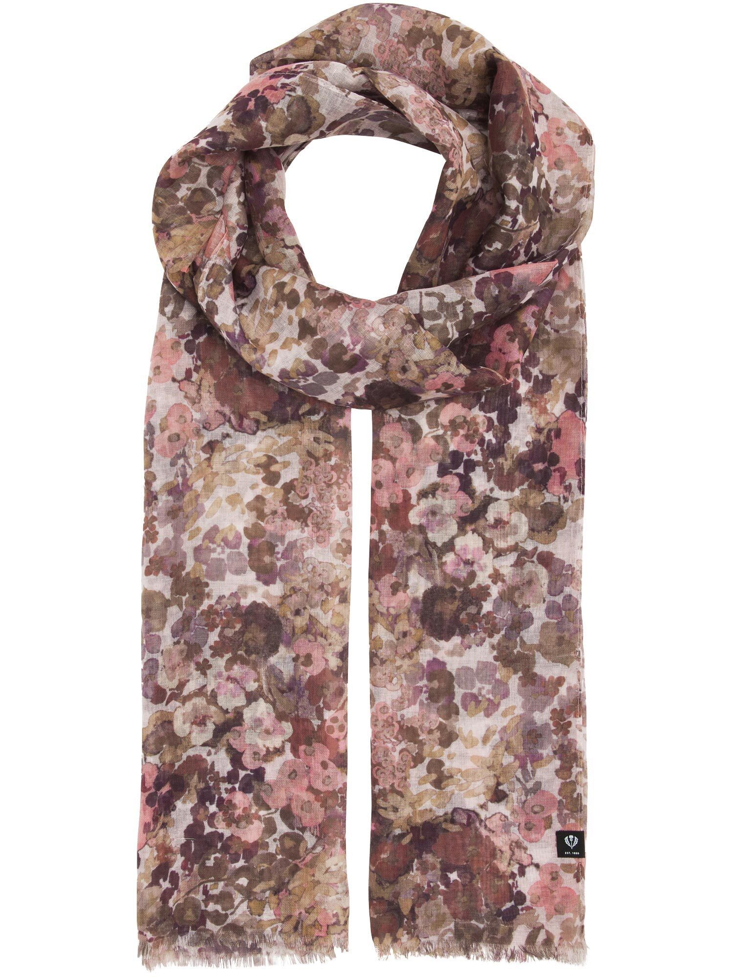 Fraas Modeschal Sustainability Edition - Schal mit Millefleur Aquarell-Design