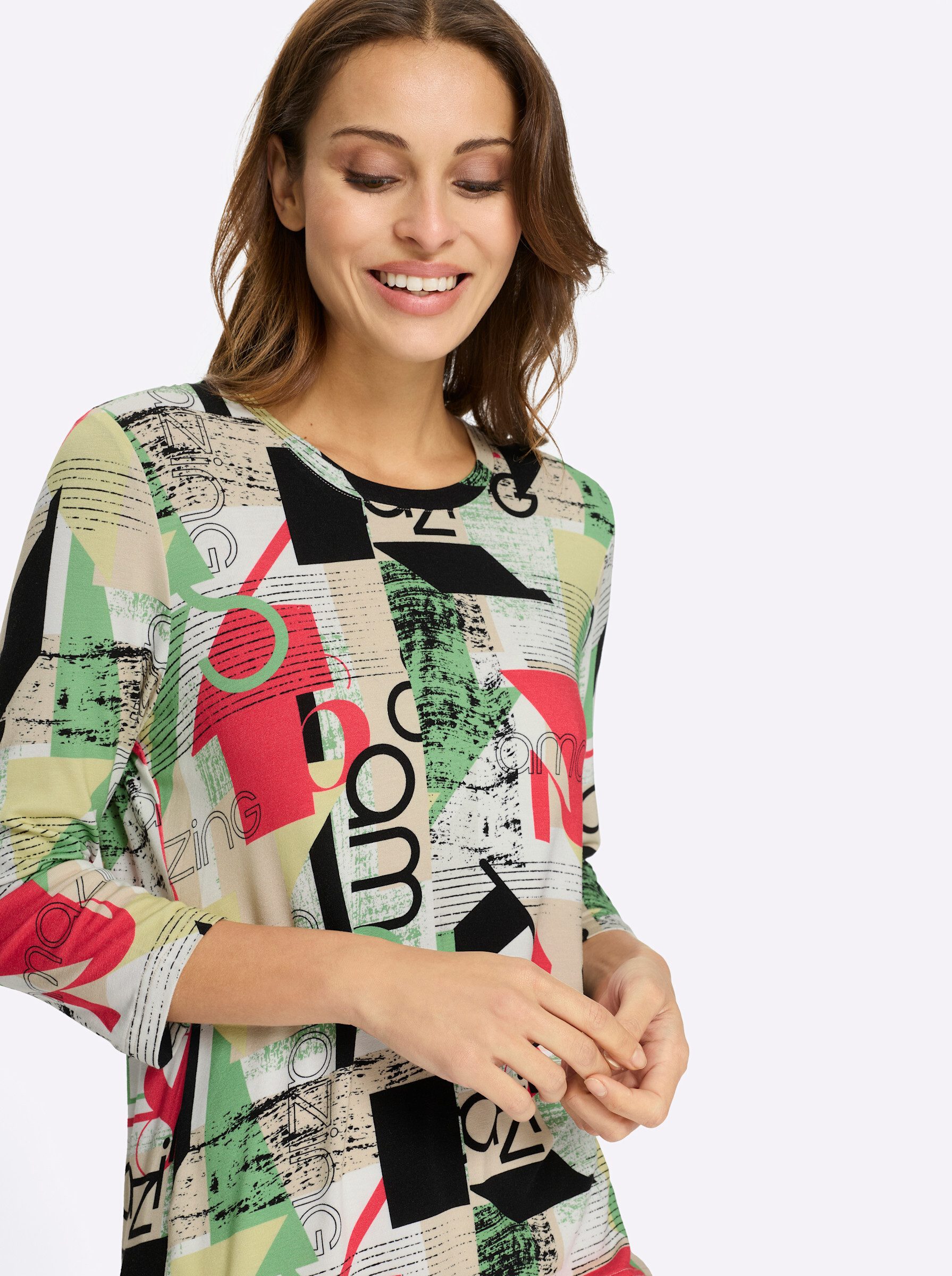 Witt T-Shirt Print-Shirt 3/4-Arm