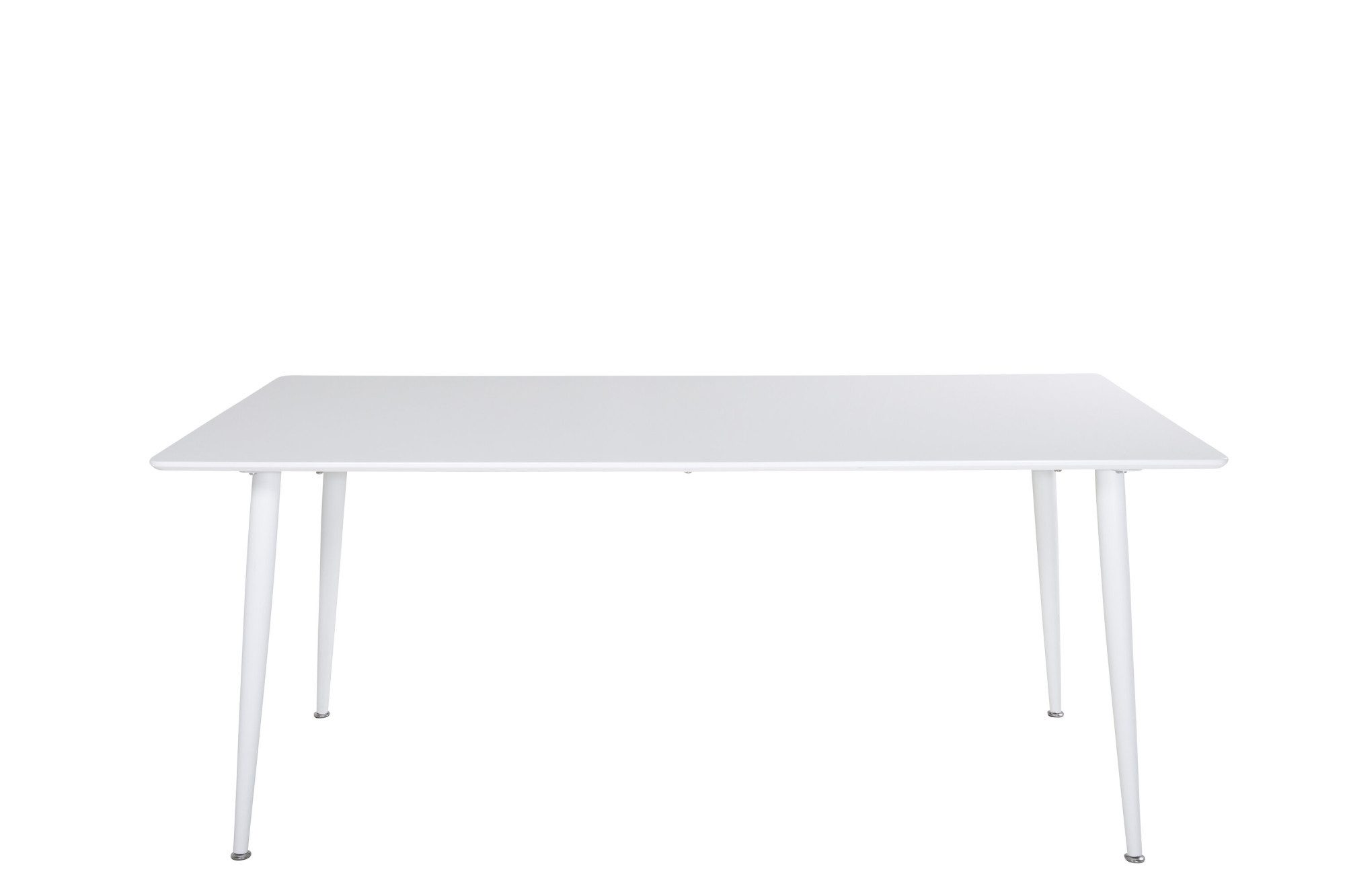 Venture Home Esstisch Polar, rechteckiger Esstisch in hellem Weiß, 180 × 90 cm, Esszimmertisch, MDF, Metallbeine, rechteckig, hell, skandinavisch