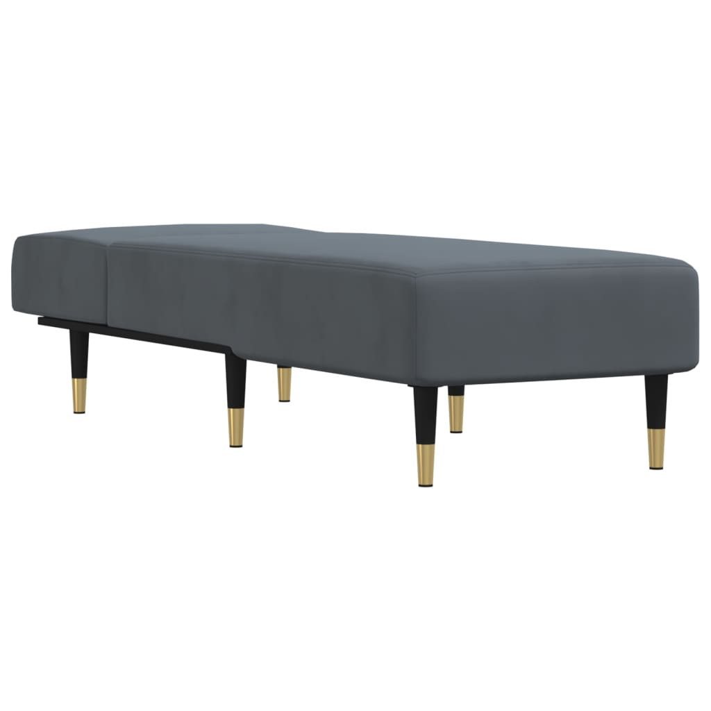 vidaXL Chaiselongue Chaiselongue Dunkelgrau Samt, 1 günstig online kaufen
