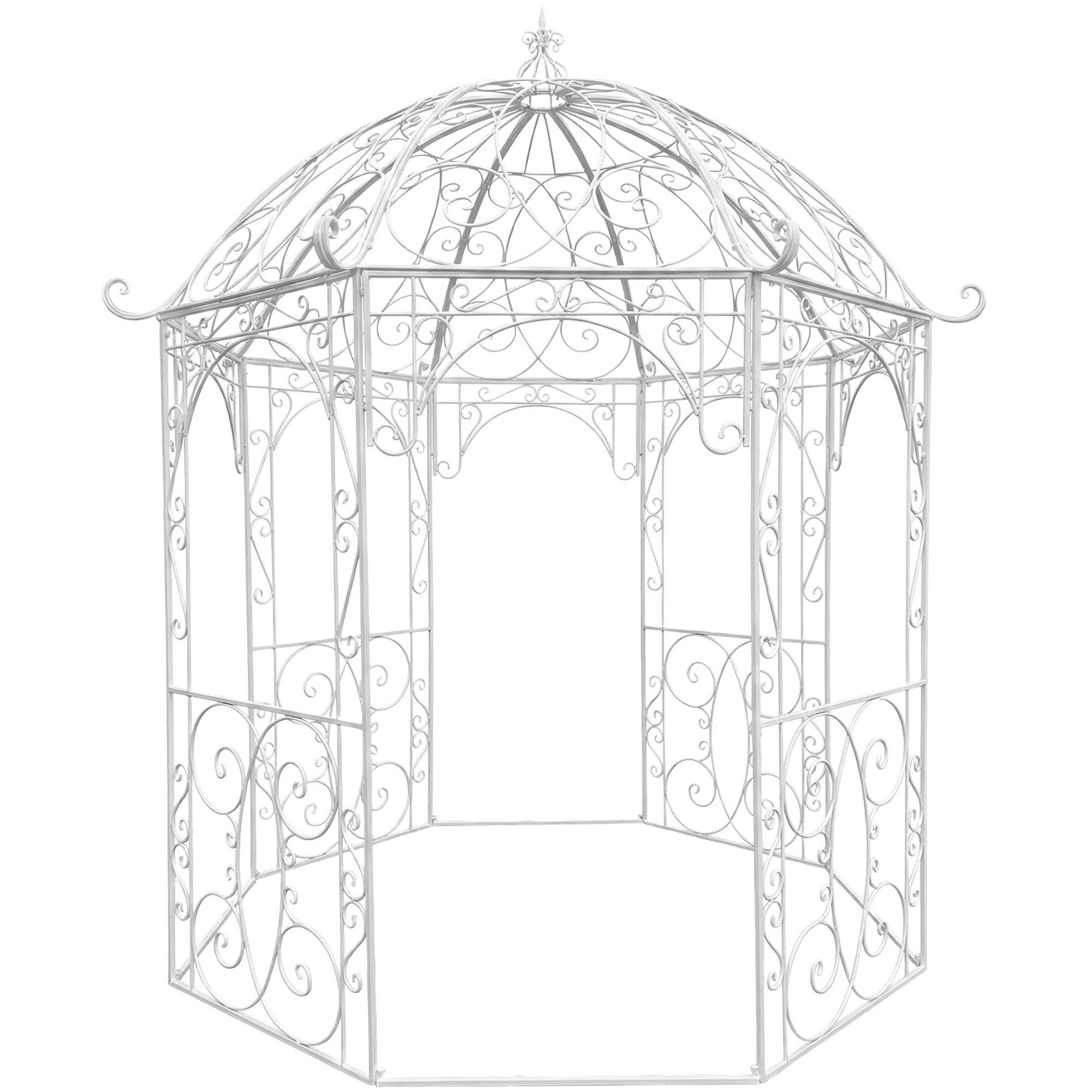 CLP Pavillon Rankpavillon Gartenlaube Rosenpavillon, (Spar-Set, Ø 285 x 313 cm stabil), Rankhilfe, Jugendstil-Design, Eisen pulverbeschichtet