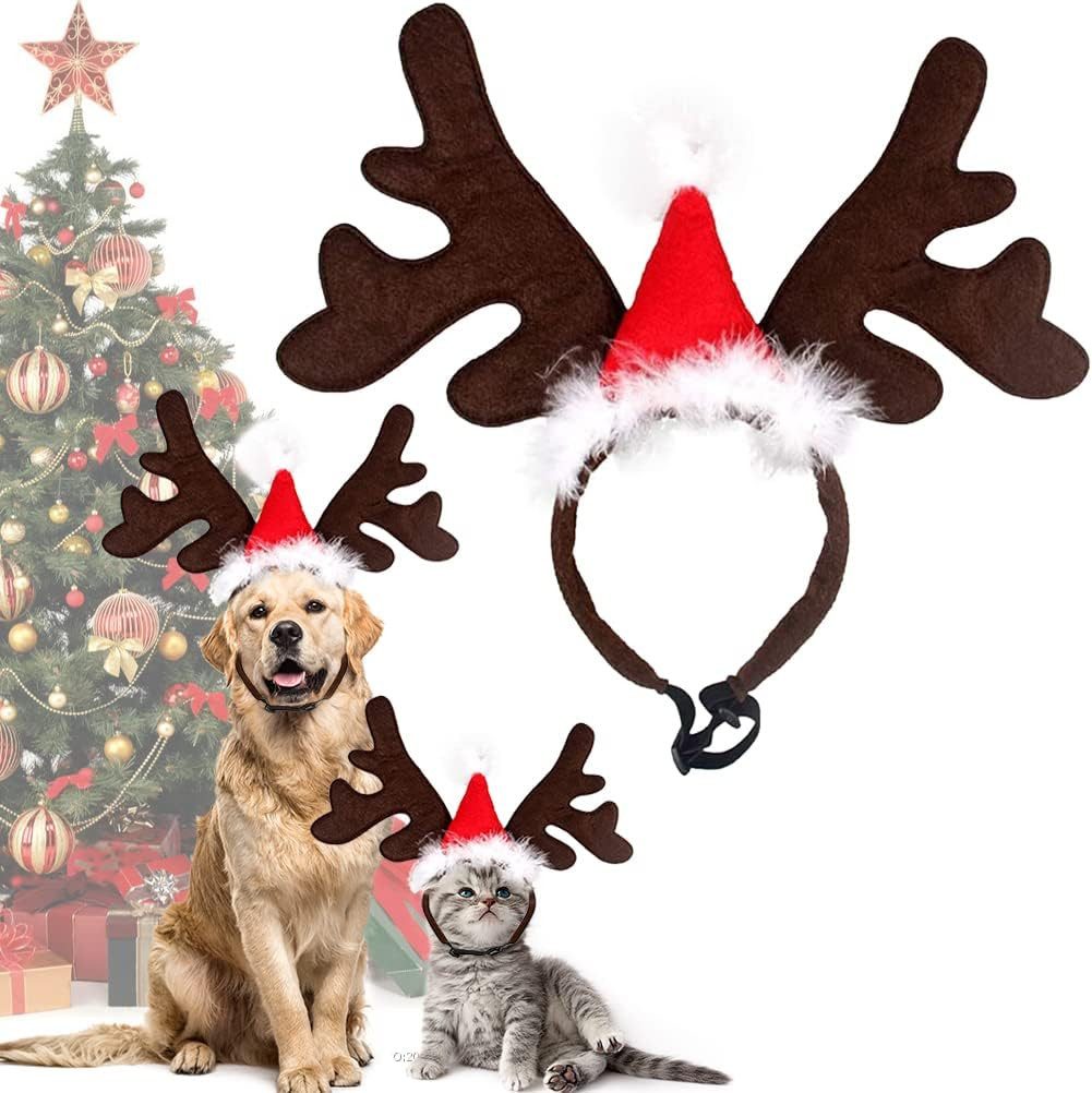FOUORTUNATE-BEE Haarreif Weihnachten Haustier Stirnband Hund Katze Rentier günstig online kaufen