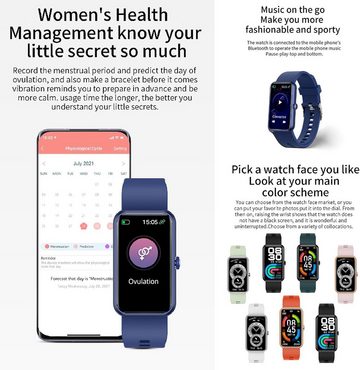 Shepatio Fitness-Tracker Herren's und Damen's IP68 Wasserdicht Smartwatch (Android/iOS), mit Schlafmonitor SpO2 monitor