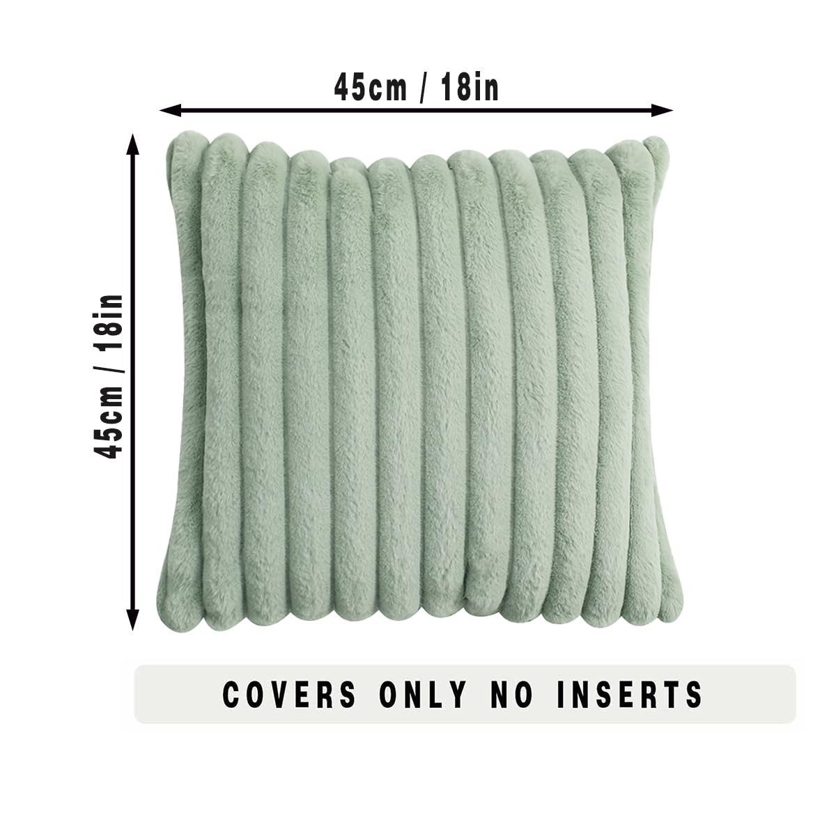 Coonoor Kissenbezug 45x45 cm Plüsch Deko Kissenbezüge Weich Gestreift Kisse günstig online kaufen