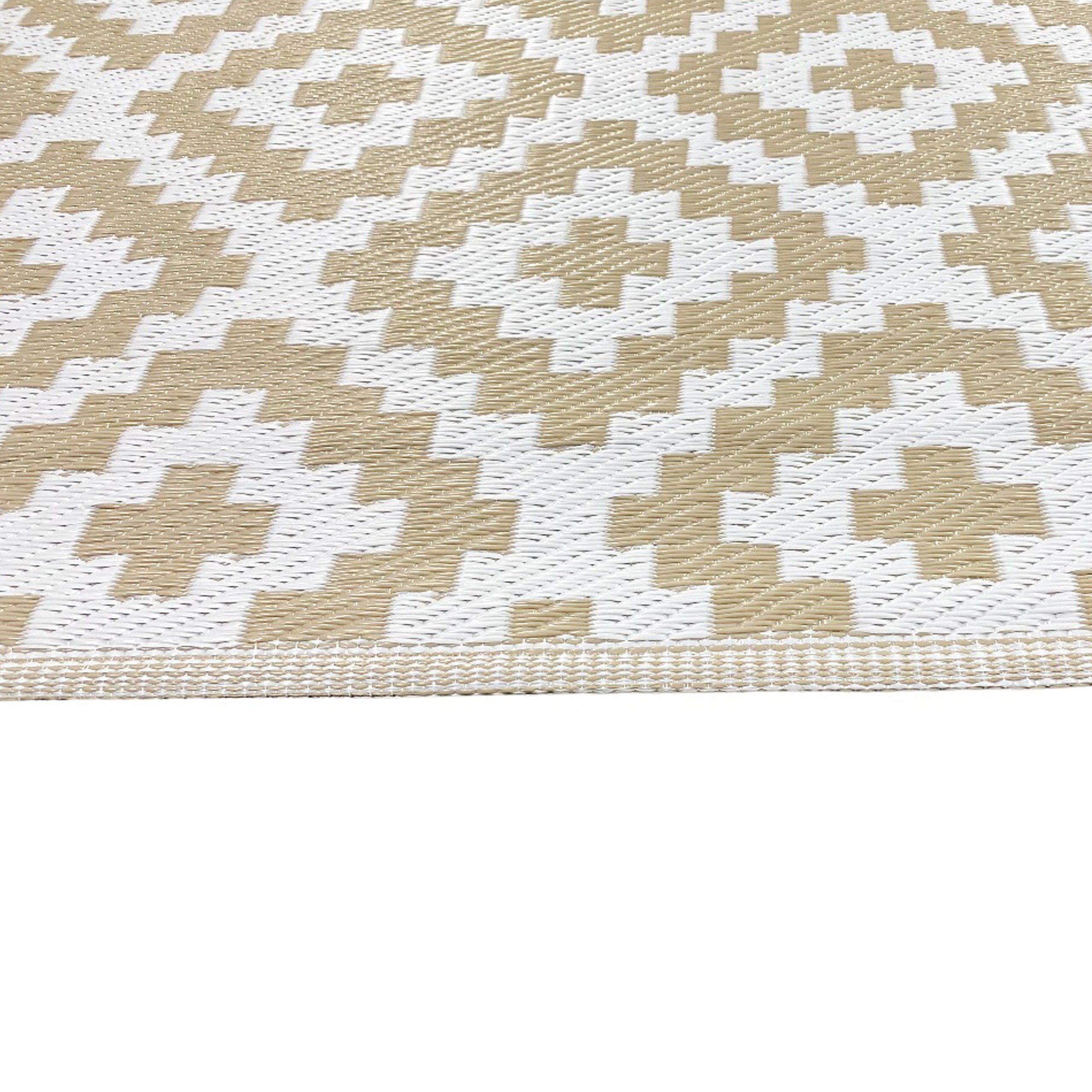 in beige, Outdoor-Teppich rechteckig in Schmutzabweisender Outdoorteppich Carpetia, Ethno-Design