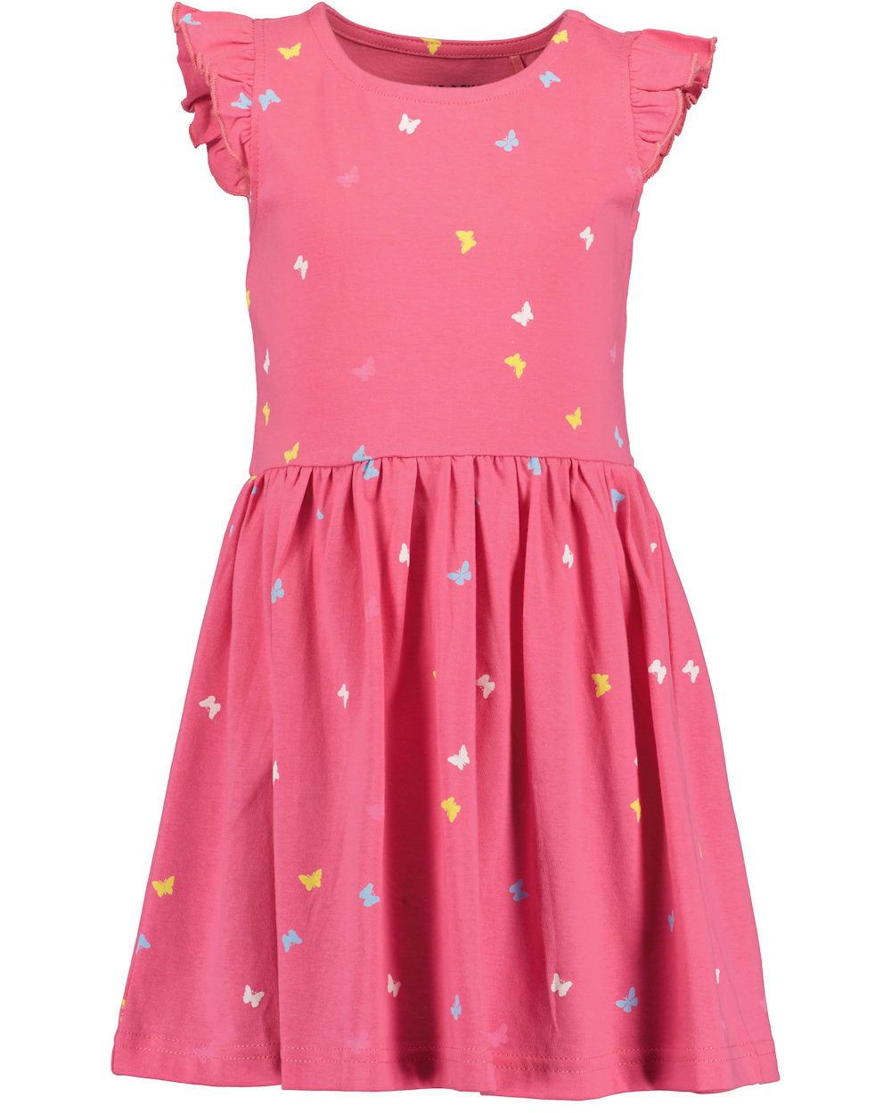 Blue Seven A-Linien-Kleid Blue Seven Kleid Schlupfkleid Schmetterlinge pink (kein Set, 1-tlg) Markenlabel
