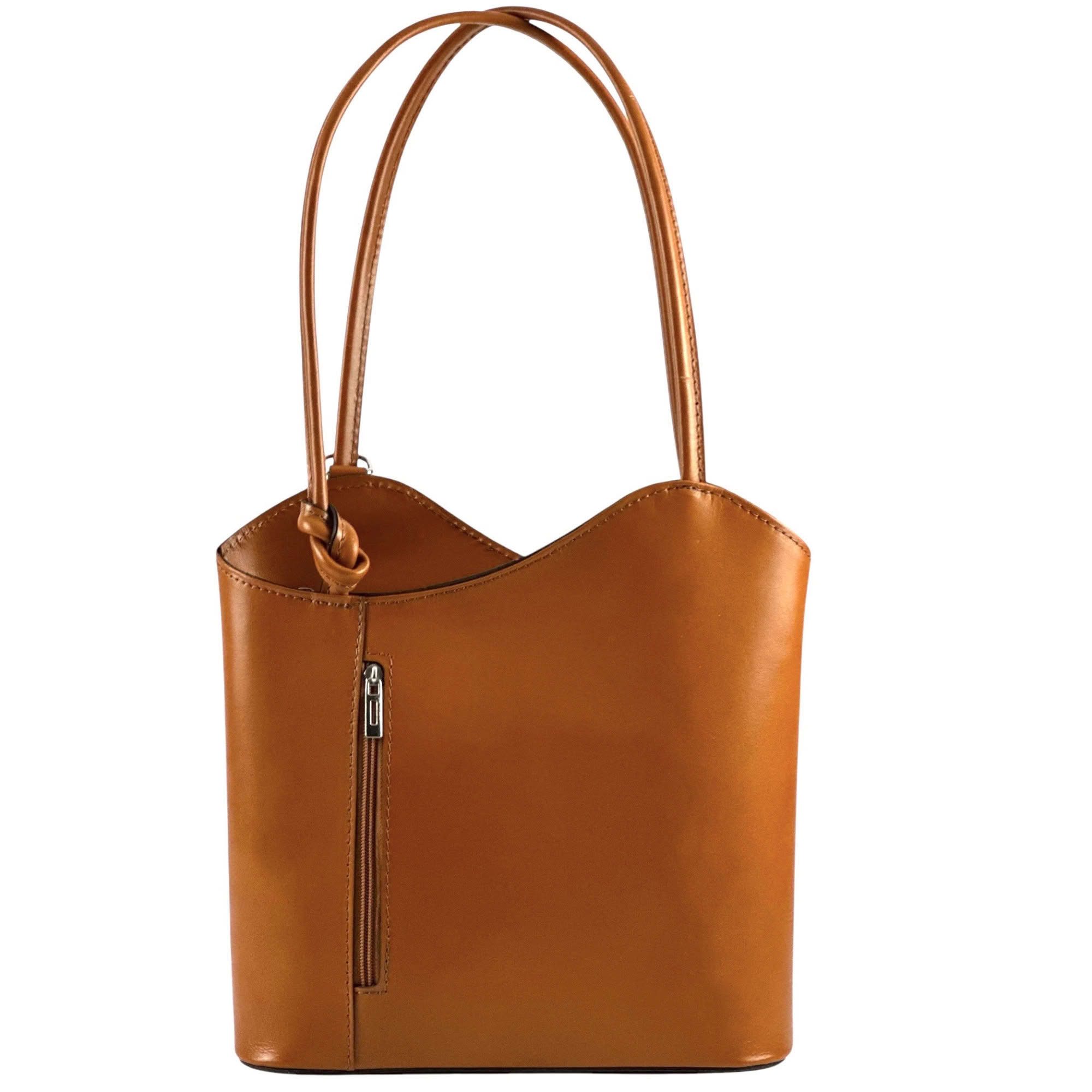 Henkeltasche Damen Rucksack Umhänge Hand Tasche Echt Leder Italien