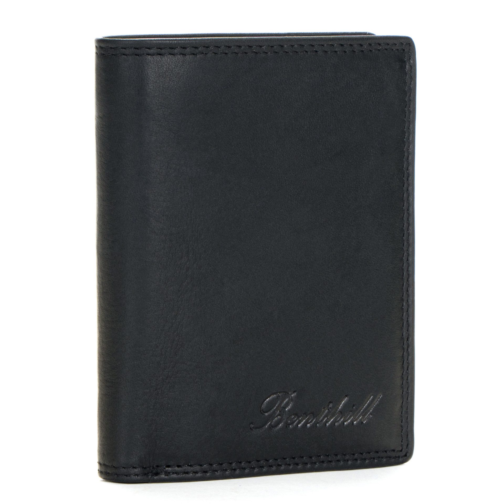 Benthill Geldbörse Herren Echt Leder Portemonnaie RFID Männer Portmonee Slim Hochformat, RFID-Schutz Kartenfächer Münzfach – Bild 4 von 5