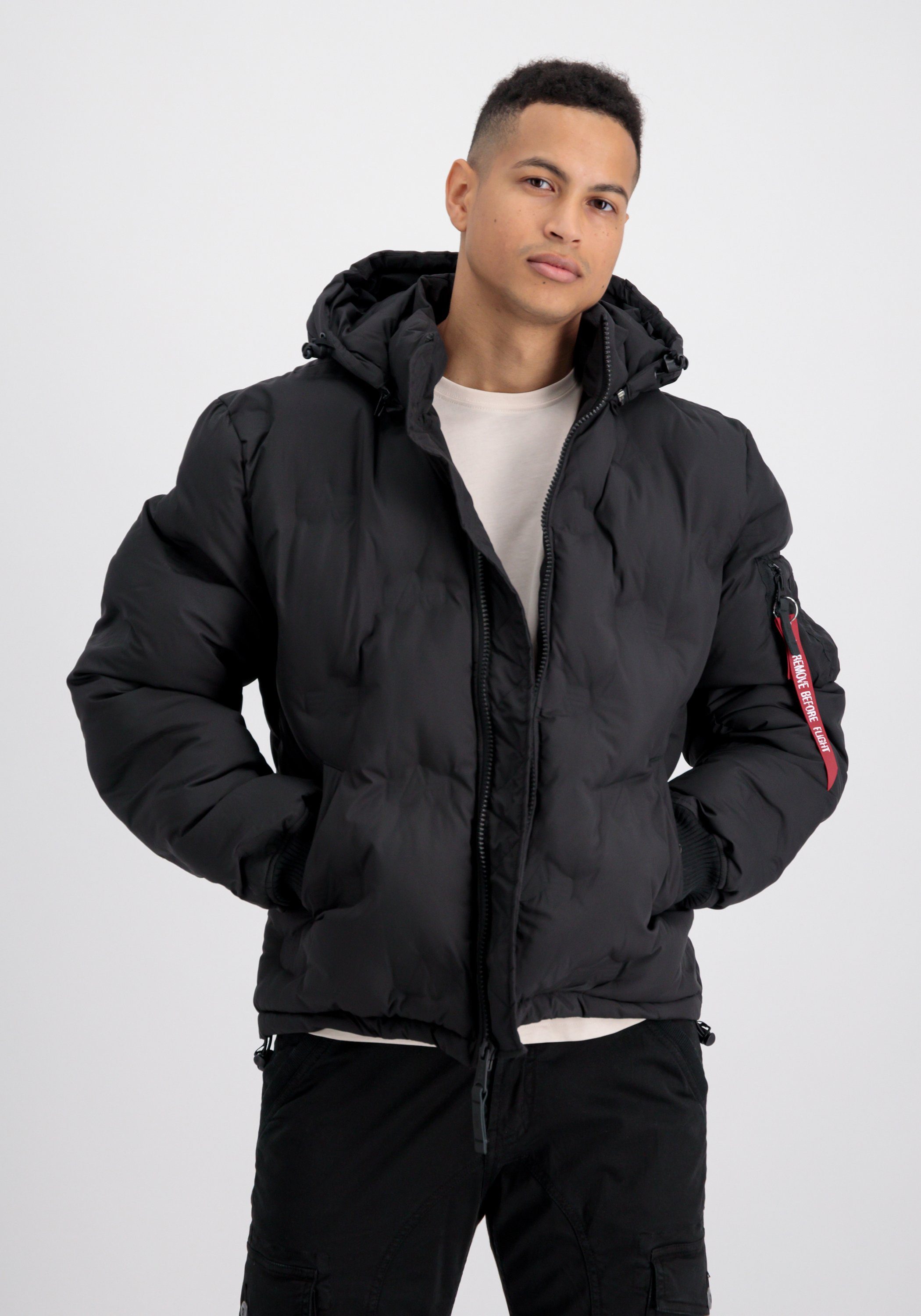 Winterjacke Alpha Industries Men - Cold Weather Jackets Hooded Logo Puffer