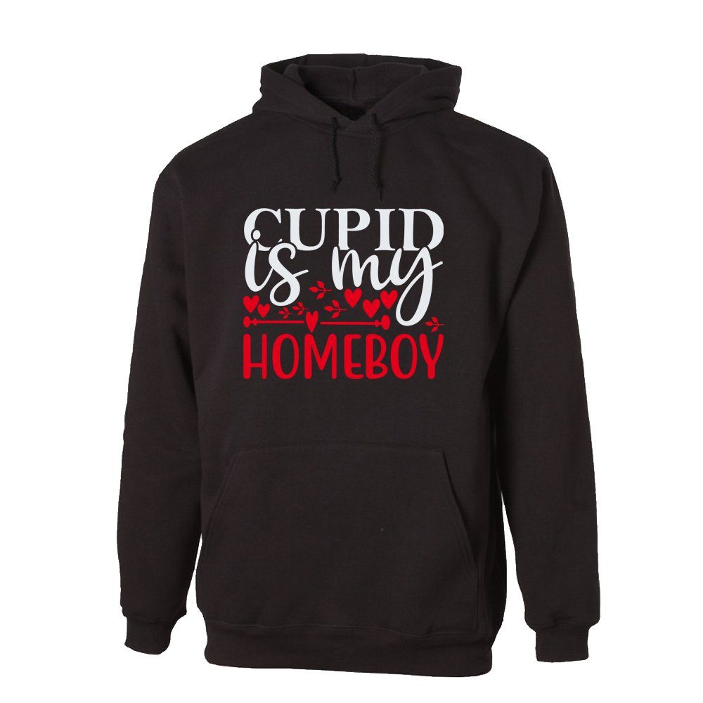 G-graphics Hoodie Cupid is my Homeboy Unisex mit trendigem Frontprint mit Spruch zum Valentinstag