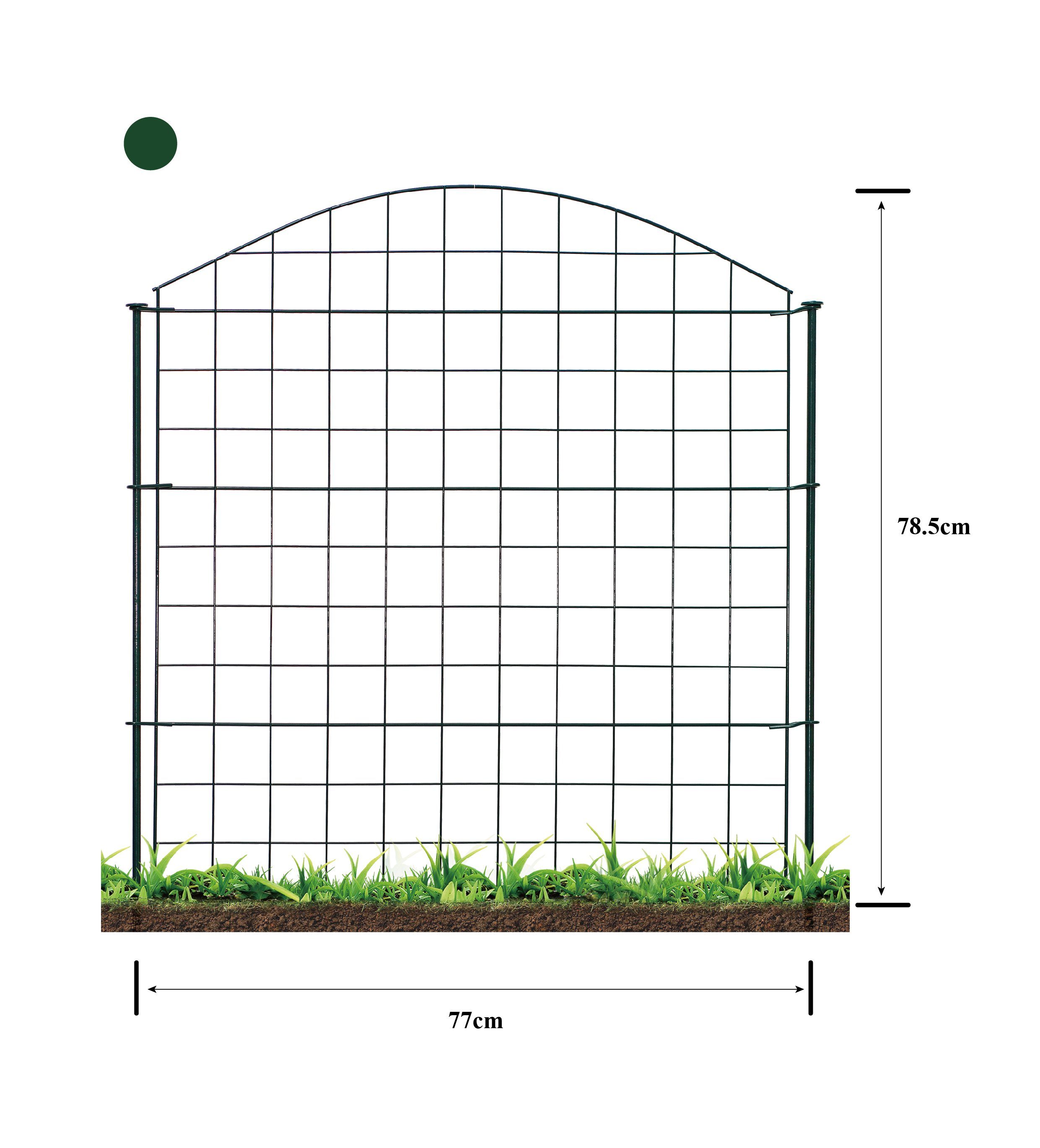 HC Garten & Freizeit Metallzaun Teichzaun Oberbogen Komplettset dunkelgrün günstig online kaufen