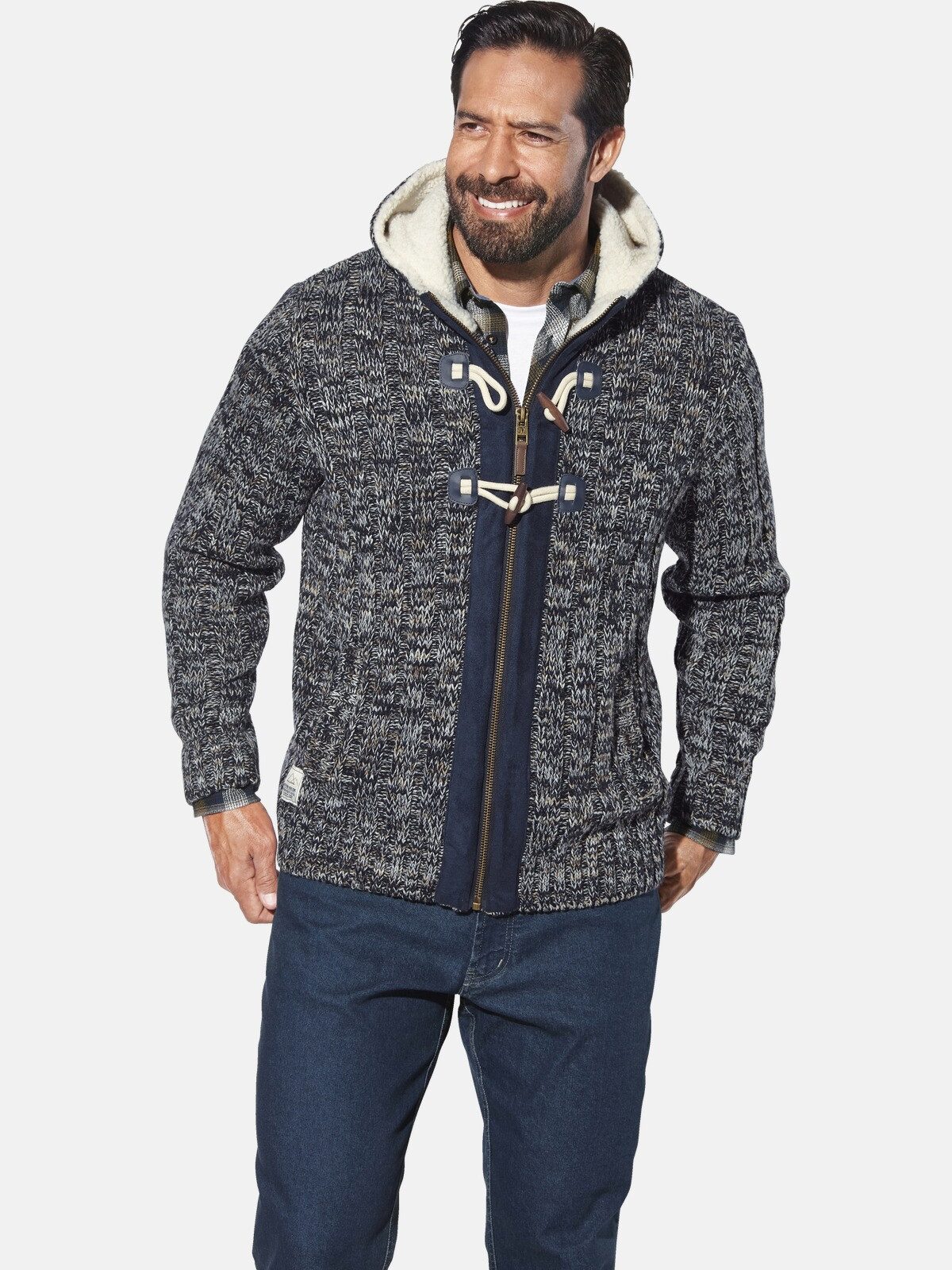 Jan Vanderstorm Kapuzenstrickjacke EIRBORG günstig online kaufen