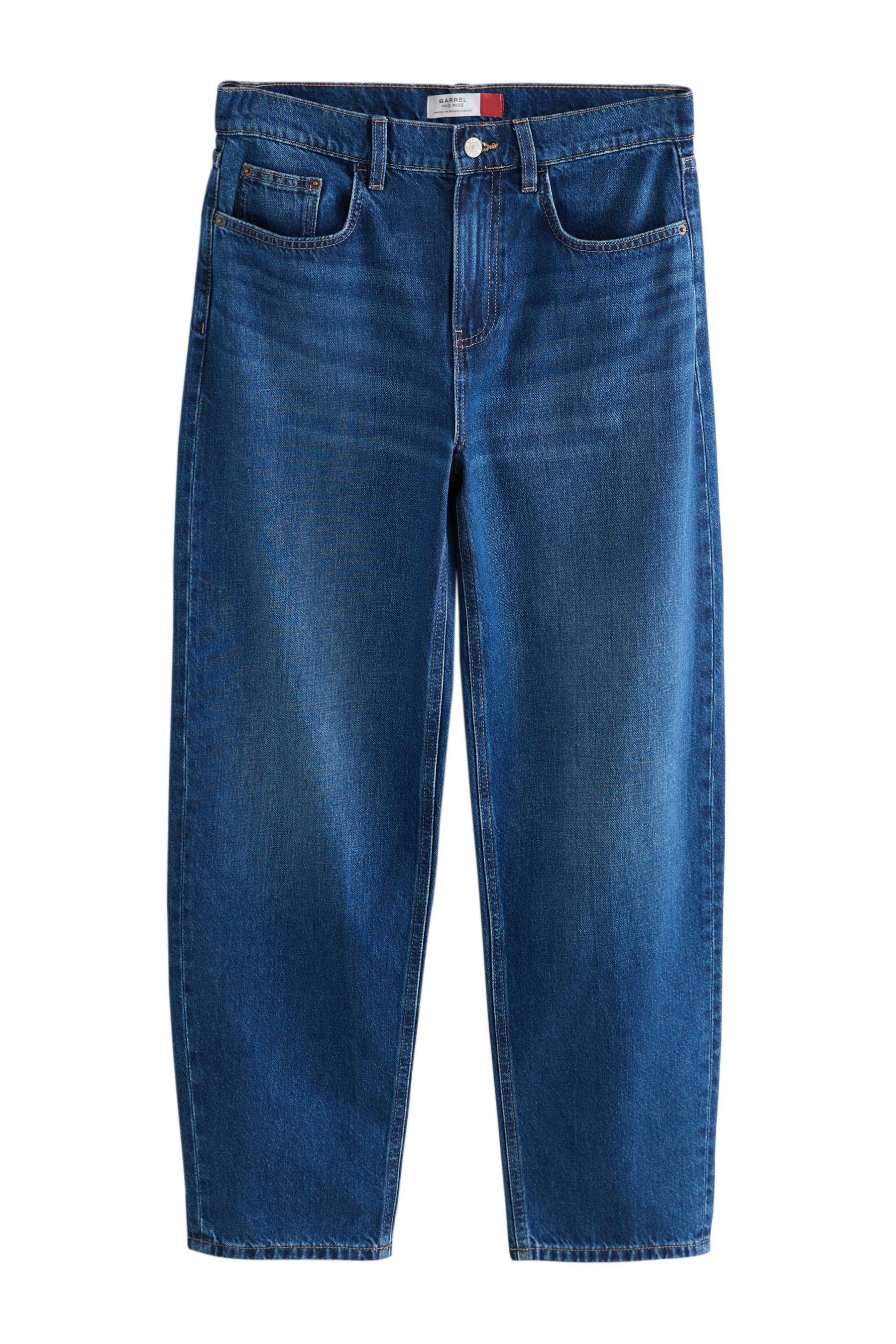 Next Weite Jeans Jeans mit Barrel-Leg aus Baumwolle, Kurzgröße (1-tlg) günstig online kaufen