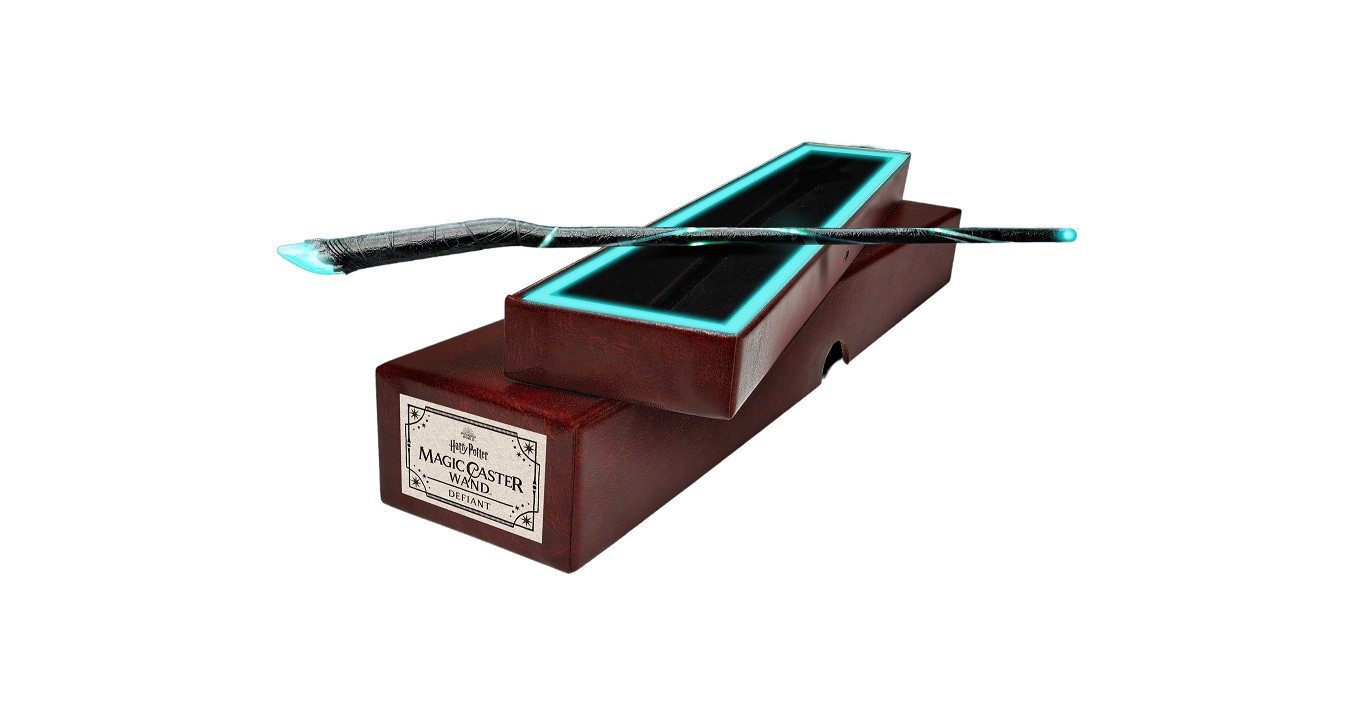 Warner Bros. Zauberstab Harry Potter Zauberstab Magic Caster Wand Defiant Blau Sammlerstück