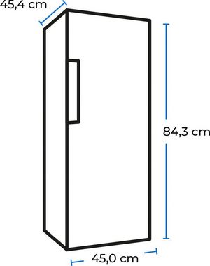 exquisit Vollraumkühlschrank KS85-V-091E, 84,3 cm hoch, 45 cm breit, 76 L Volumen