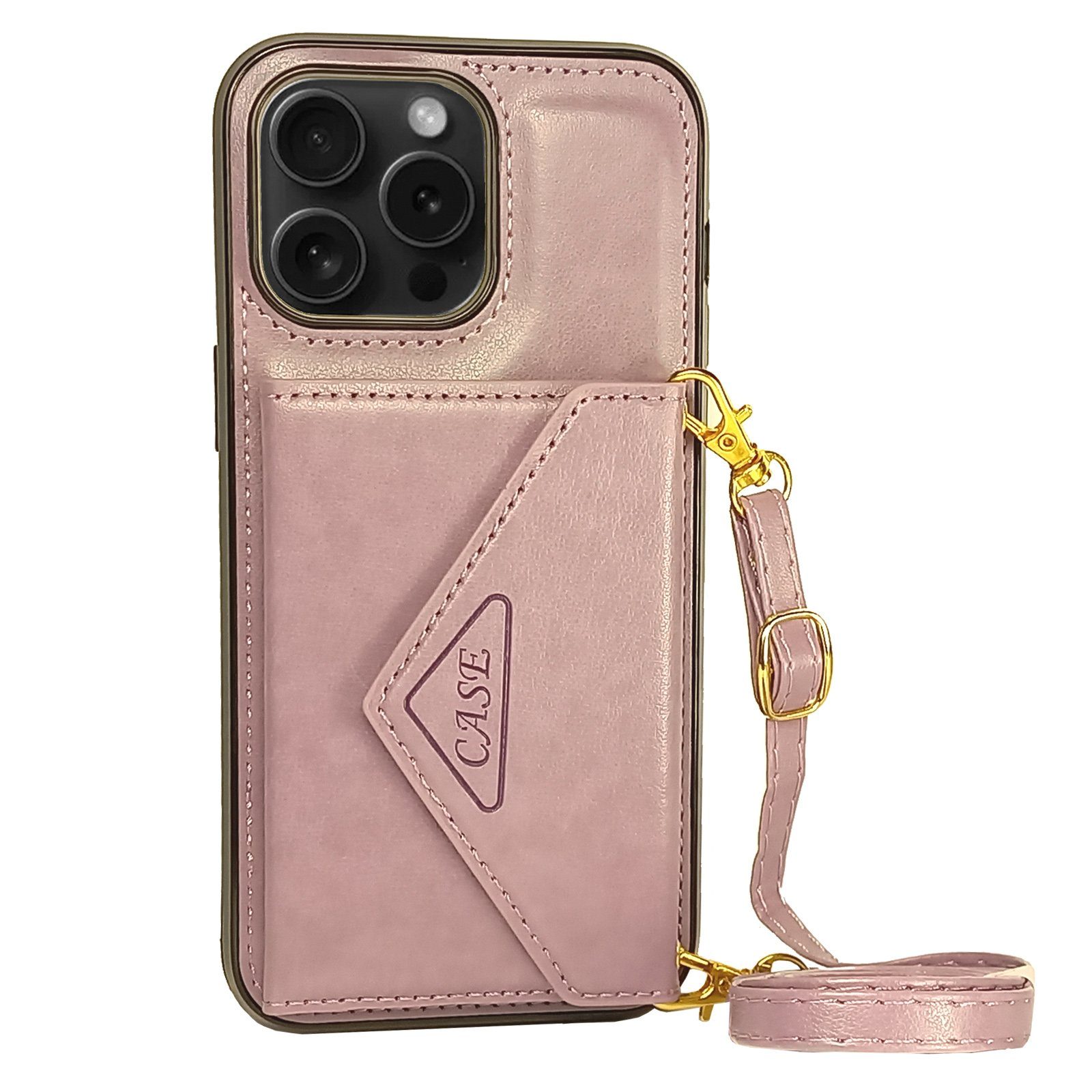 Traumhuelle Handyhülle CASE PORTEMONNAIE BAND LILA Handykette Wallet Handy Hülle Cover, für Samsung S24 S23 S22 S21 FE Plus Ultra A14 A54 5G iPhone 15 Pro Max