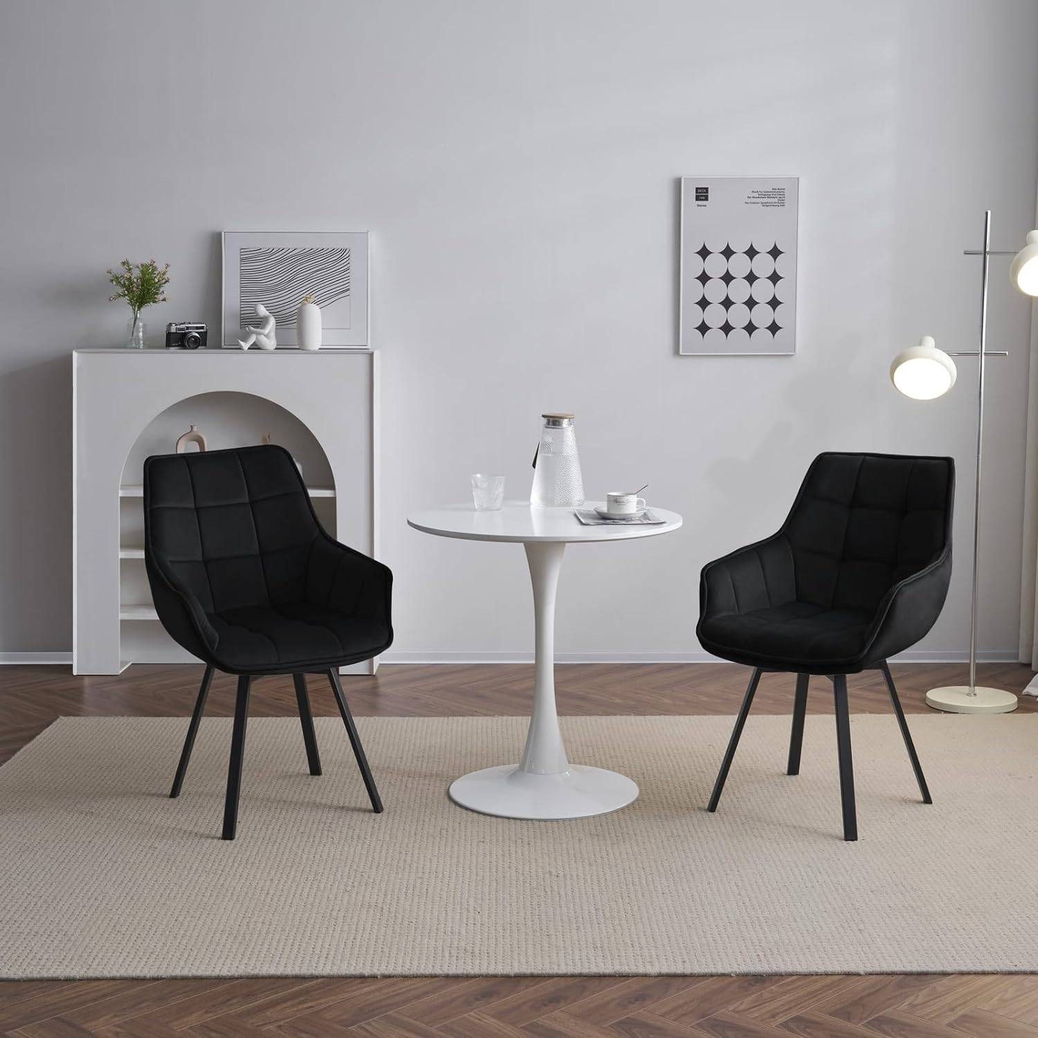 EUGAD Esszimmerstuhl (4 St), drehbar, bequem modern, mit Metallbeinen günstig online kaufen