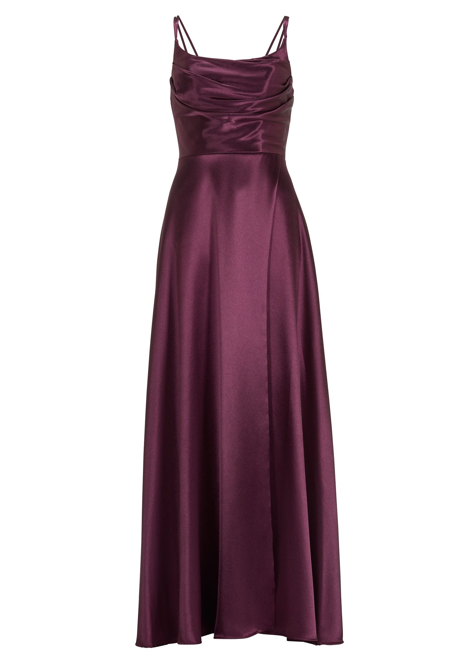 Abendkleid - Satin-Abendkleid mit Gehschlitz
