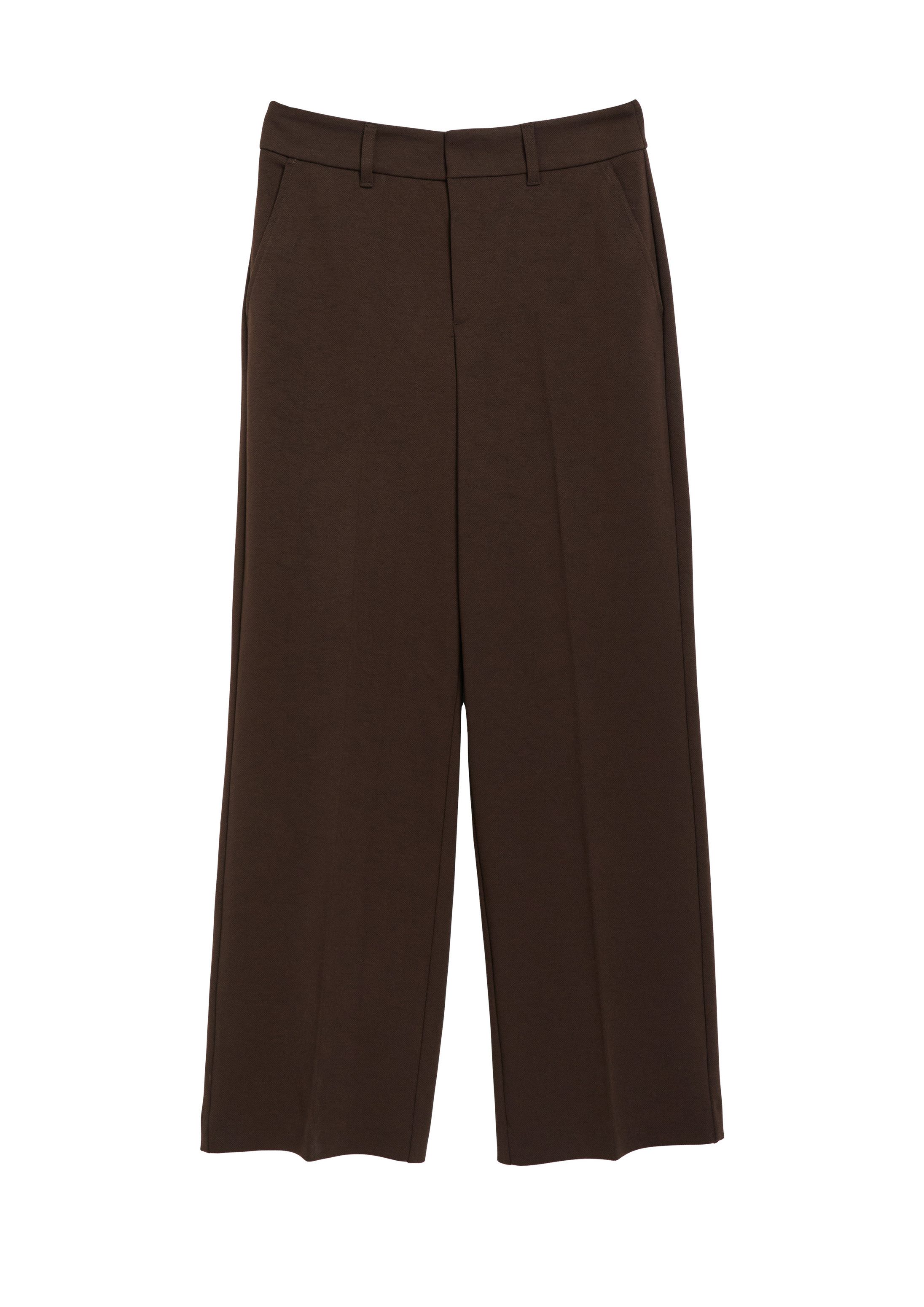 s.Oliver Chinos Hose Strukturierte Wide-Leg-Hose mit High Rise