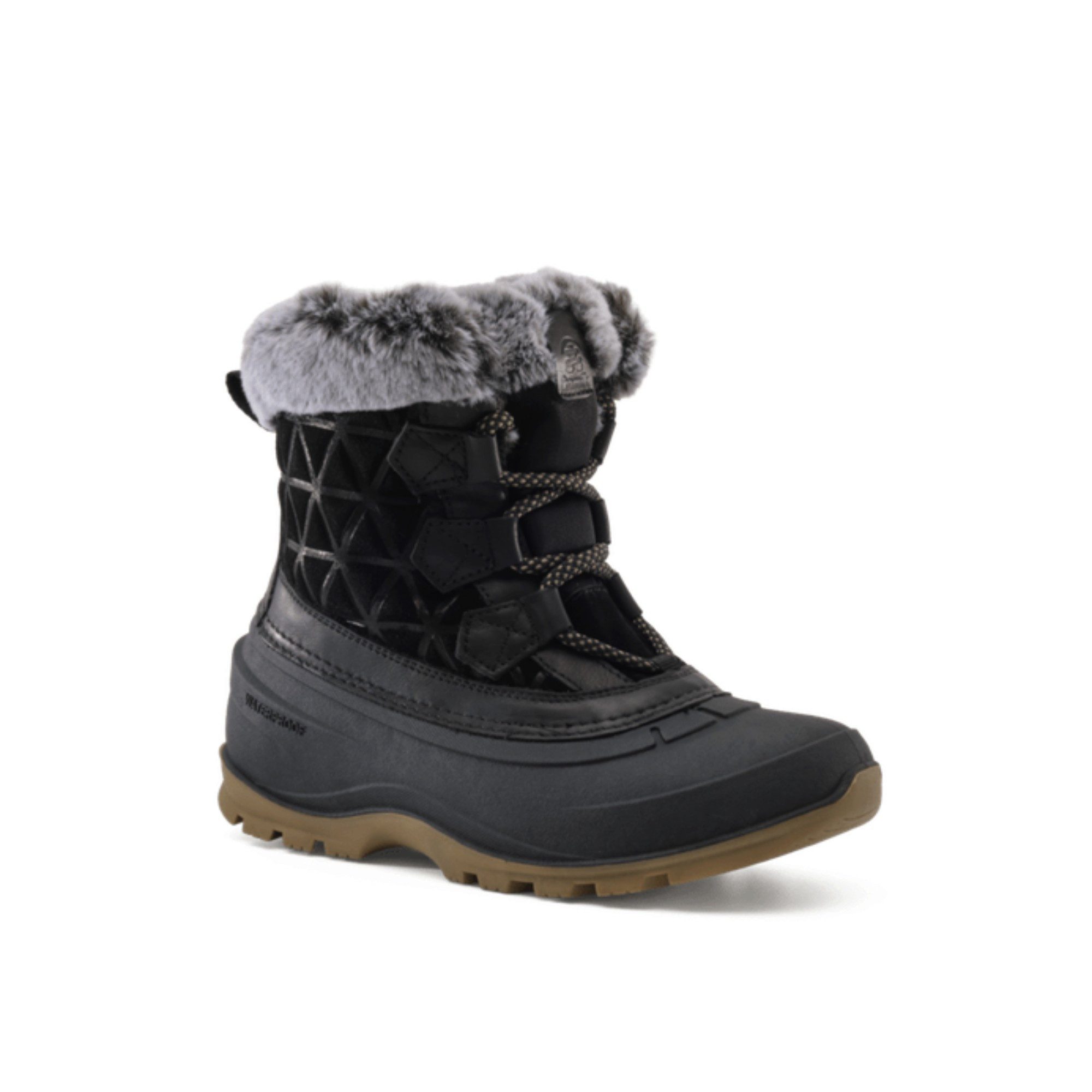 Kamik Snovalley 7 (Vollnarbenleder/Wildleder, wasserdicht) 2026 schwarz Winterstiefel