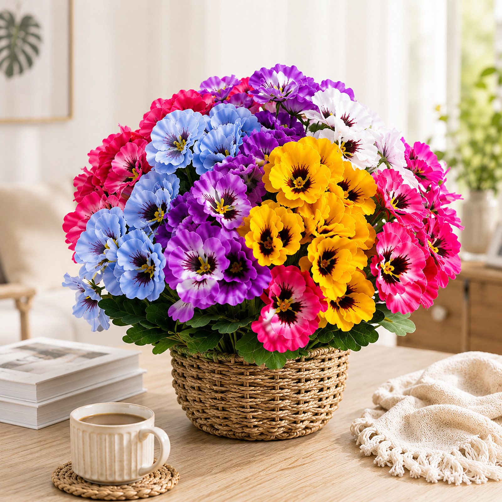 Kunstblume 12 Bündel Kunstblumen wie Echt Balkon, UV-beständig, Wetterfest Gänseblümchen, BlingBin, Höhe 33 cm, Künstliche Gänseblümchen Balkonpflanzen Balkonbl – Bild 2 von 5