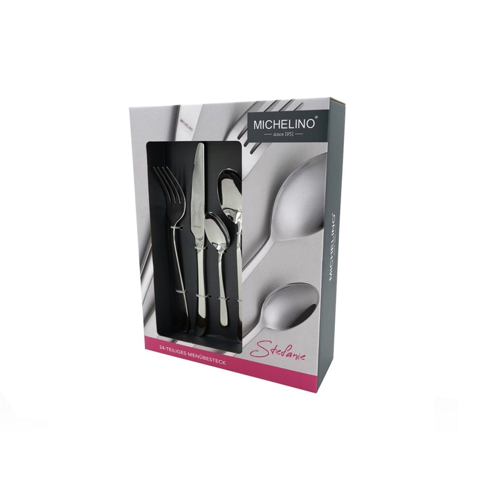 Michelino Besteck-Set Besteckset 24-teilig Stefanie (24-tlg), Edelstahl, Menübesteck
