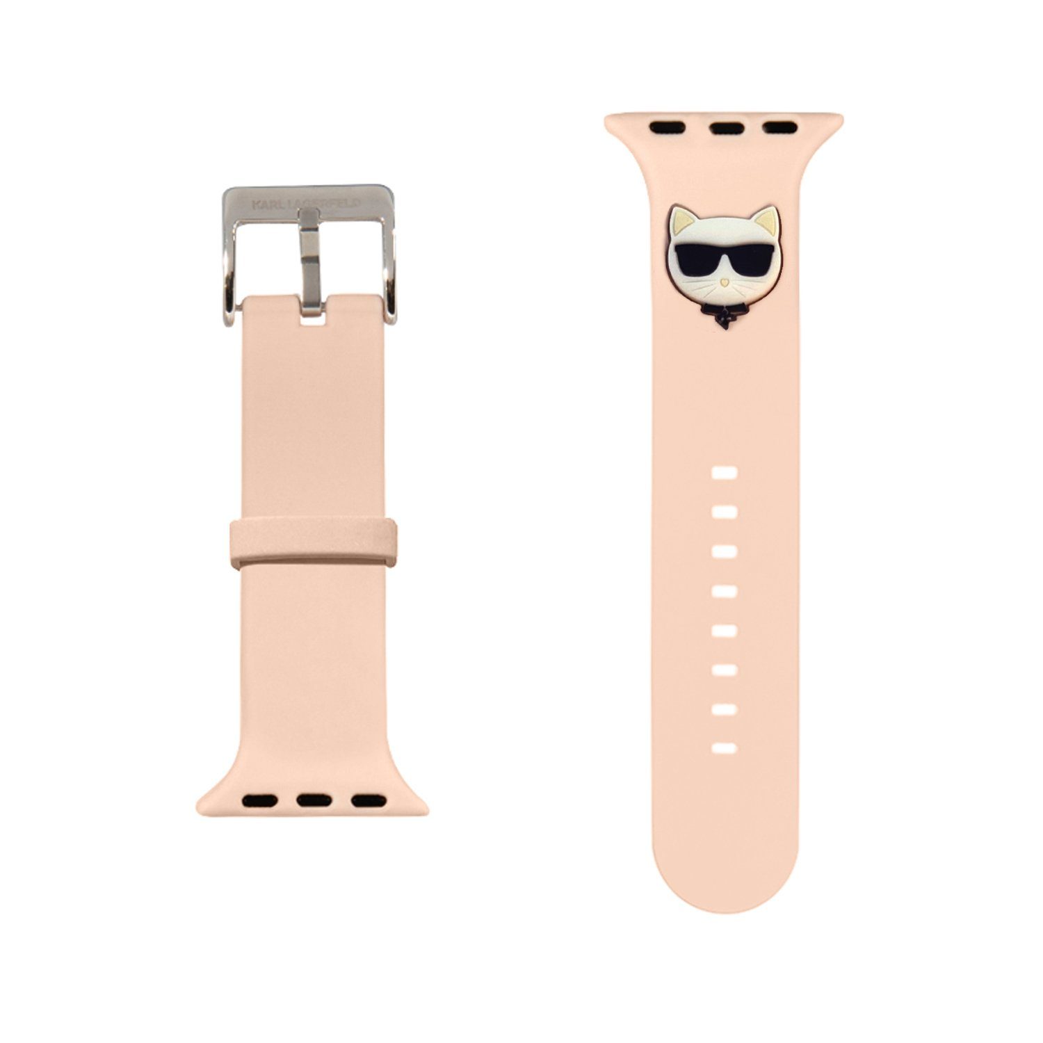 KARL LAGERFELD Smartwatch Armband Karl Lagerfeld Choupette Head Watch Strap f r Apple Watch 38 40mm Pink