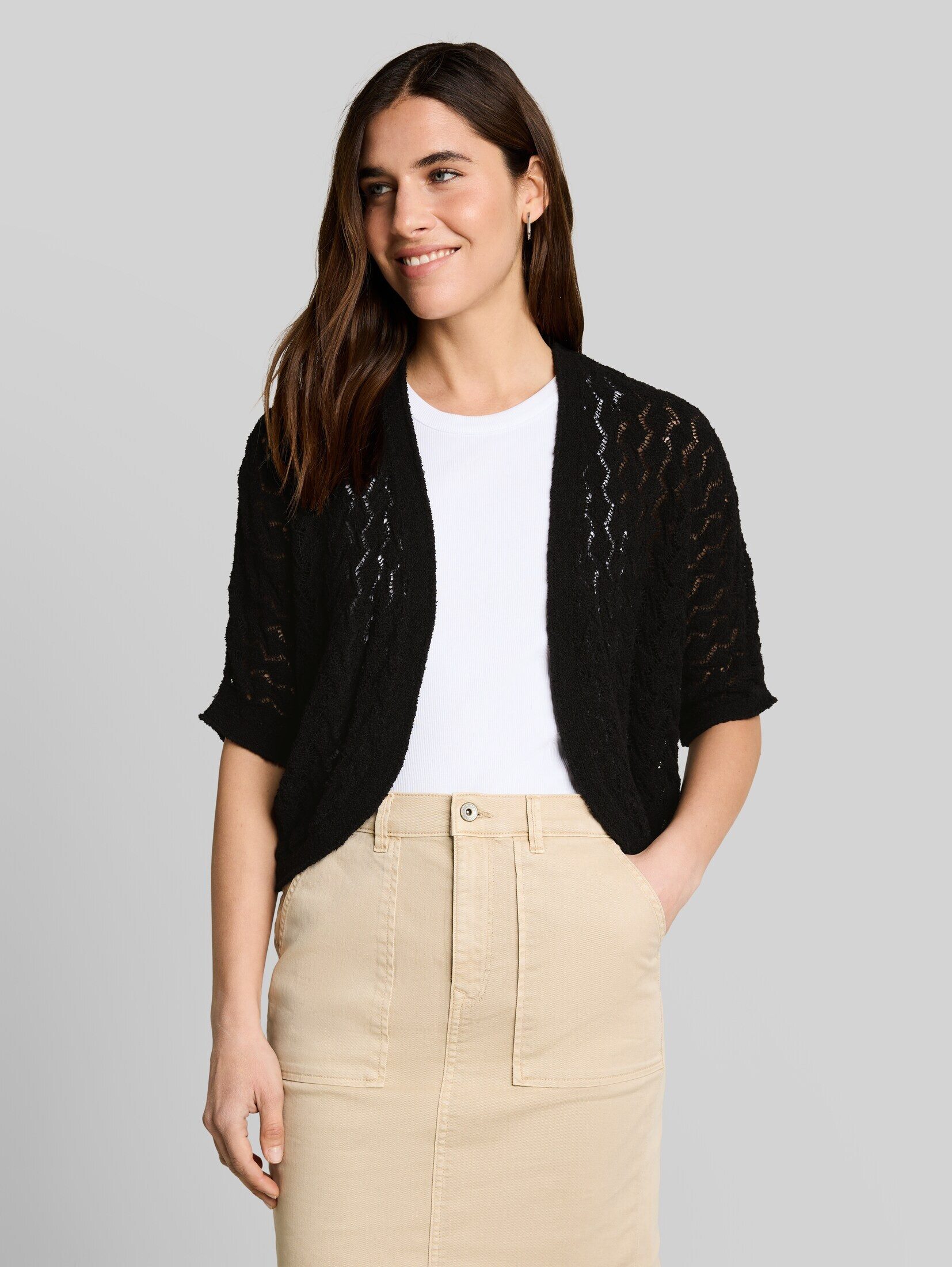 TOM TAILOR Cardigan Pullover & Strickjacken Oversize Bolero Cardigan
