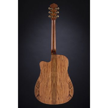 J & D Westerngitarre, D-150SCE NT Westerngitarre, Akustik-Gitarre mit Tonabnehmer, elektroakustische Gitarre, Dreadnought mit Cutaway und Natural Zederndecke, Westerngitarre, elektroakustische Gitarre, Dreadnought Cutaway