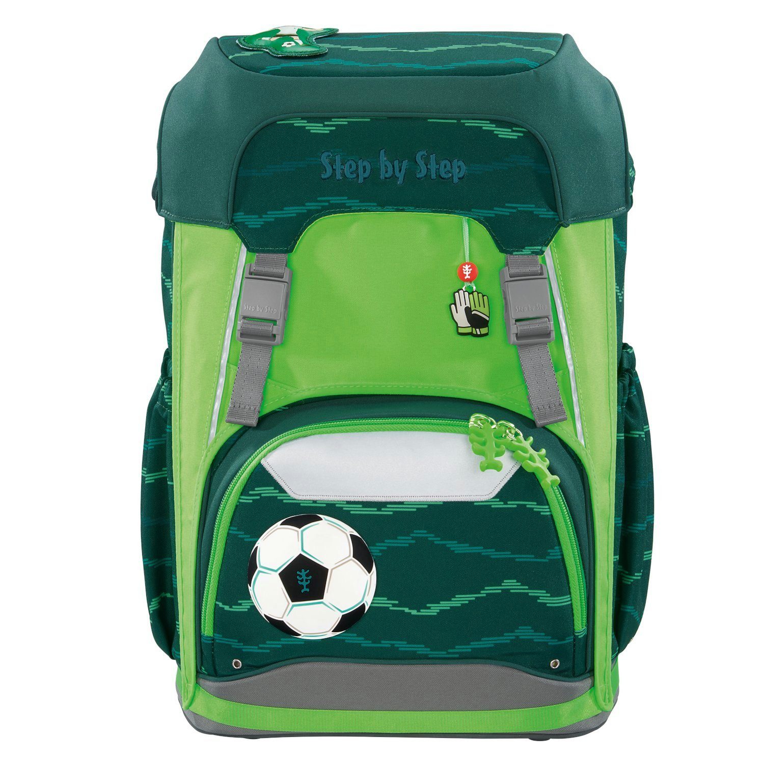 Step by Step Reflektor-Aufkleber Neon Pull-Over für das Schulrucksackmodell GIANT, Grün