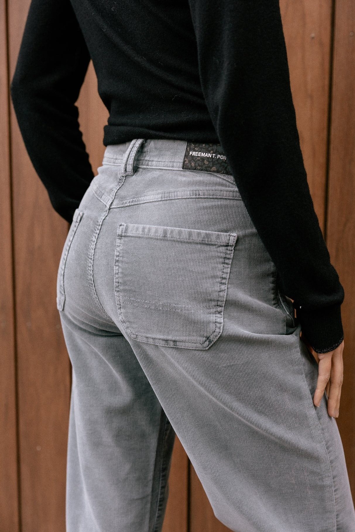 Freeman T. Porter Stretch-Jeans FREEMAN T. PORTER ALICE NEEDLECORD stormy weather 25217 CORD.F895 – Bild 4 von 5