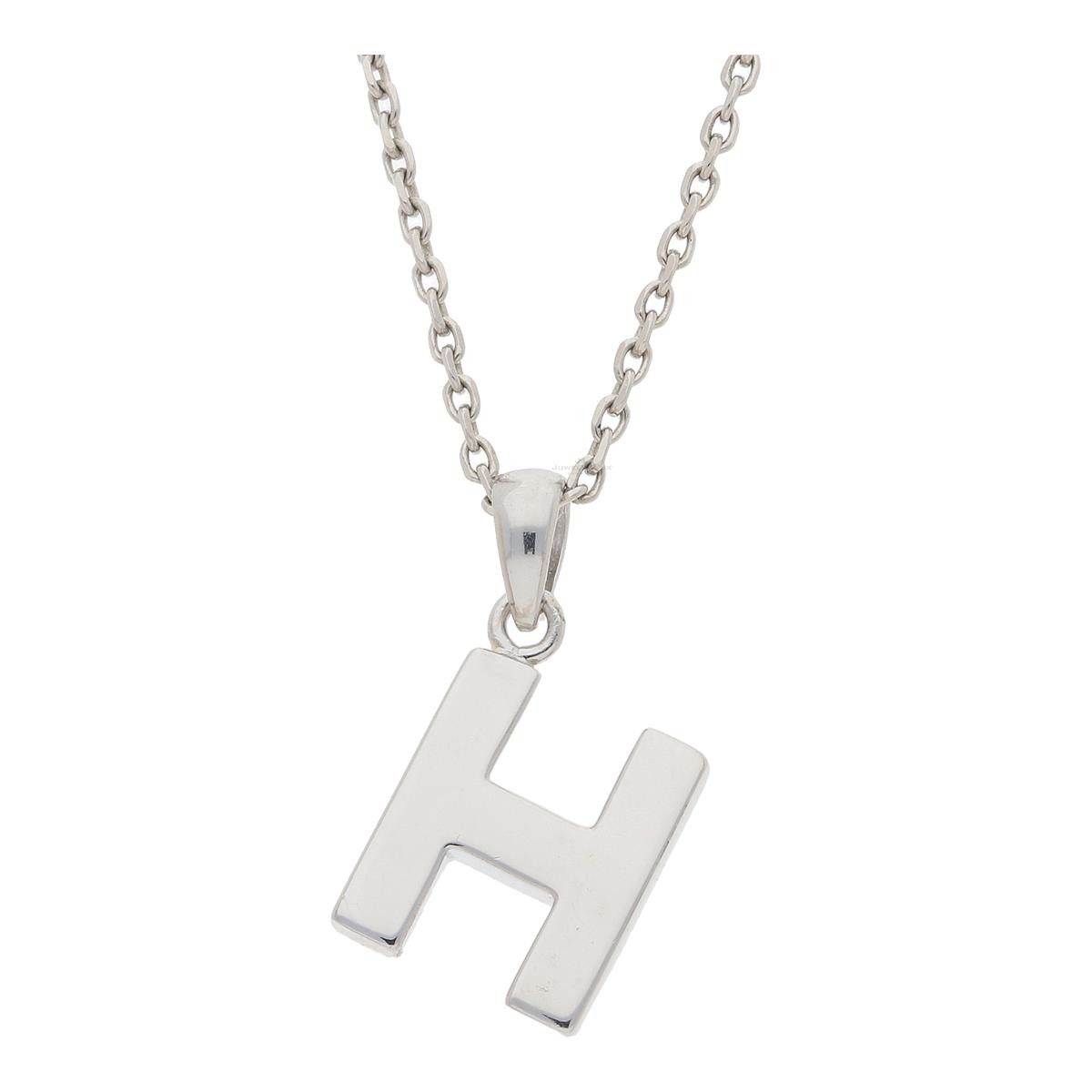 Buchstabenanhänger JuwelmaLux Anhänger Buchstabe H 925/000 Sterling Silber JL10-02-2243