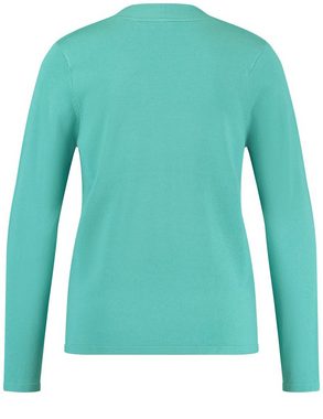 GERRY WEBER Rundhalspullover Pullover aus Feinstrick mit V-Ausschnitt