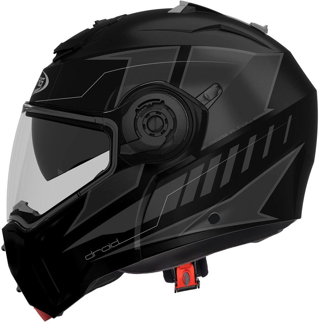 Caberg Motorradhelm Droid Blaze Klapphelm, vorbereitet für Kommunikationssystem,integriertes Sonnenvisier