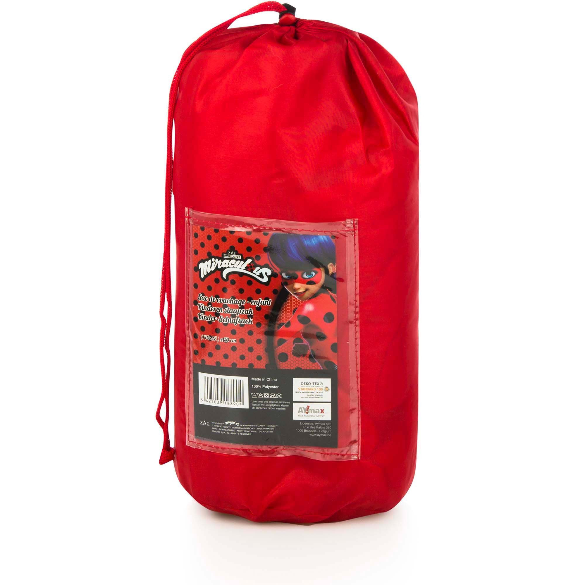 Miraculous - Ladybug Kinderschlafsack MIraclulous Ladybug Kinder Schlafsack - Red Lady, 70x140cm plus 25cm Kopfkissenteil