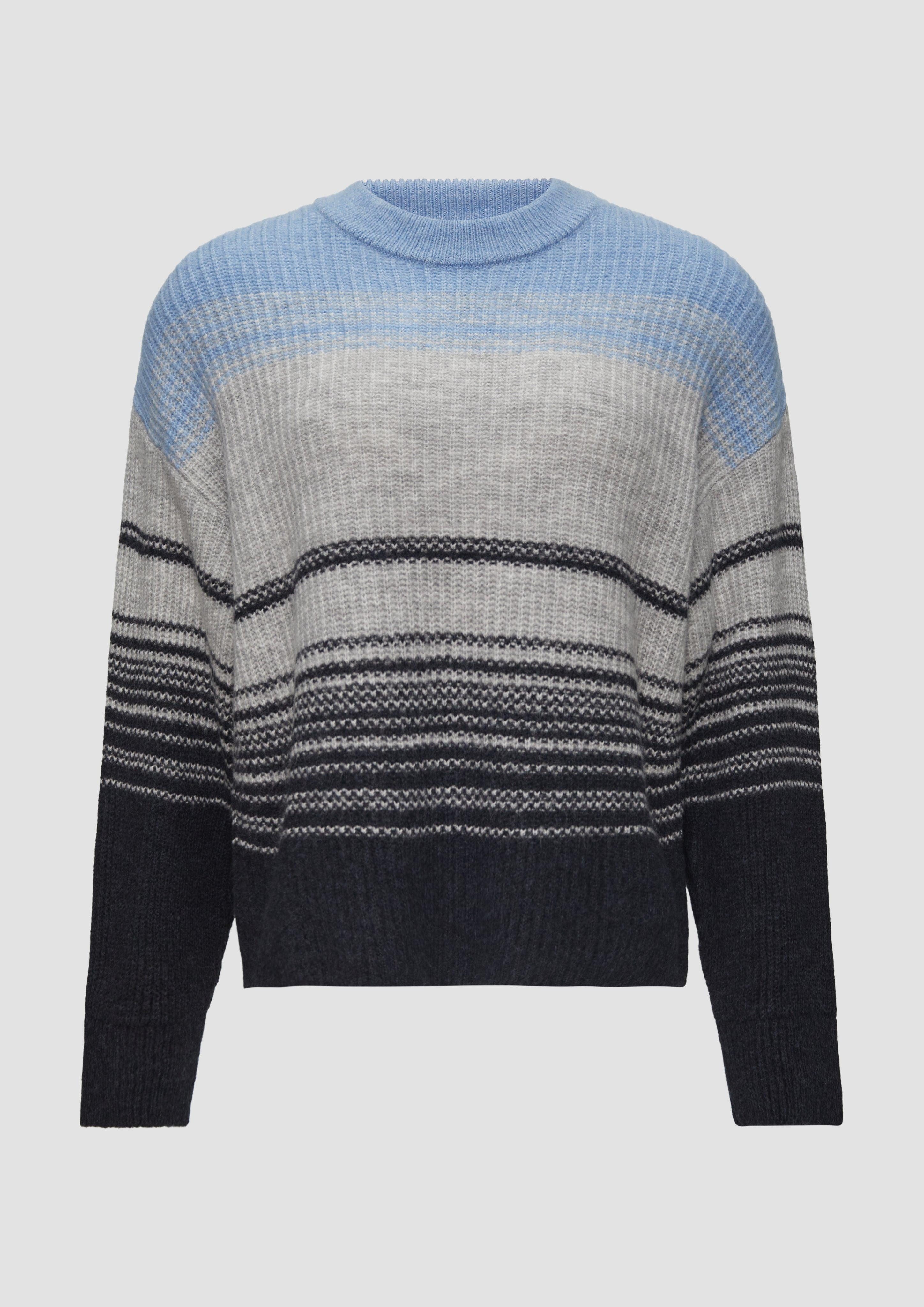 Strickpullover Gestreifter Strickpullover im Relaxed Fit
