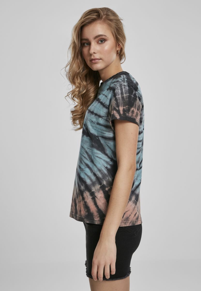 URBAN CLASSICS Rundhalsshirt Ladies Tie Dye Boyfriend Tee Damen T-Shirt günstig online kaufen