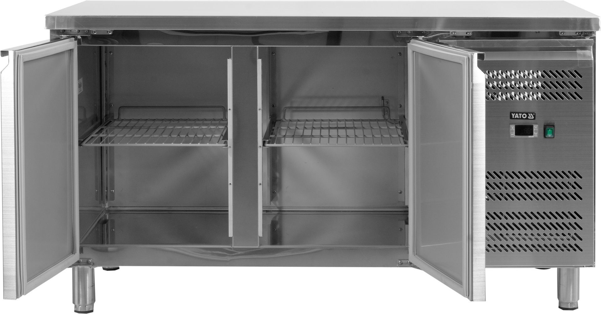 Yato Arbeitstisch Kühltisch 2-türig, Linie 600, Edelstahl