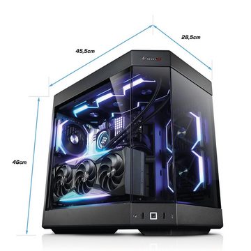 Kiebel Cube Poseidon Gaming-PC (Intel Core i9 Intel Core i9-14900KF, RTX 4080 SUPER, 32 GB RAM, 2000 GB SSD, Wasserkühlung, WLAN)